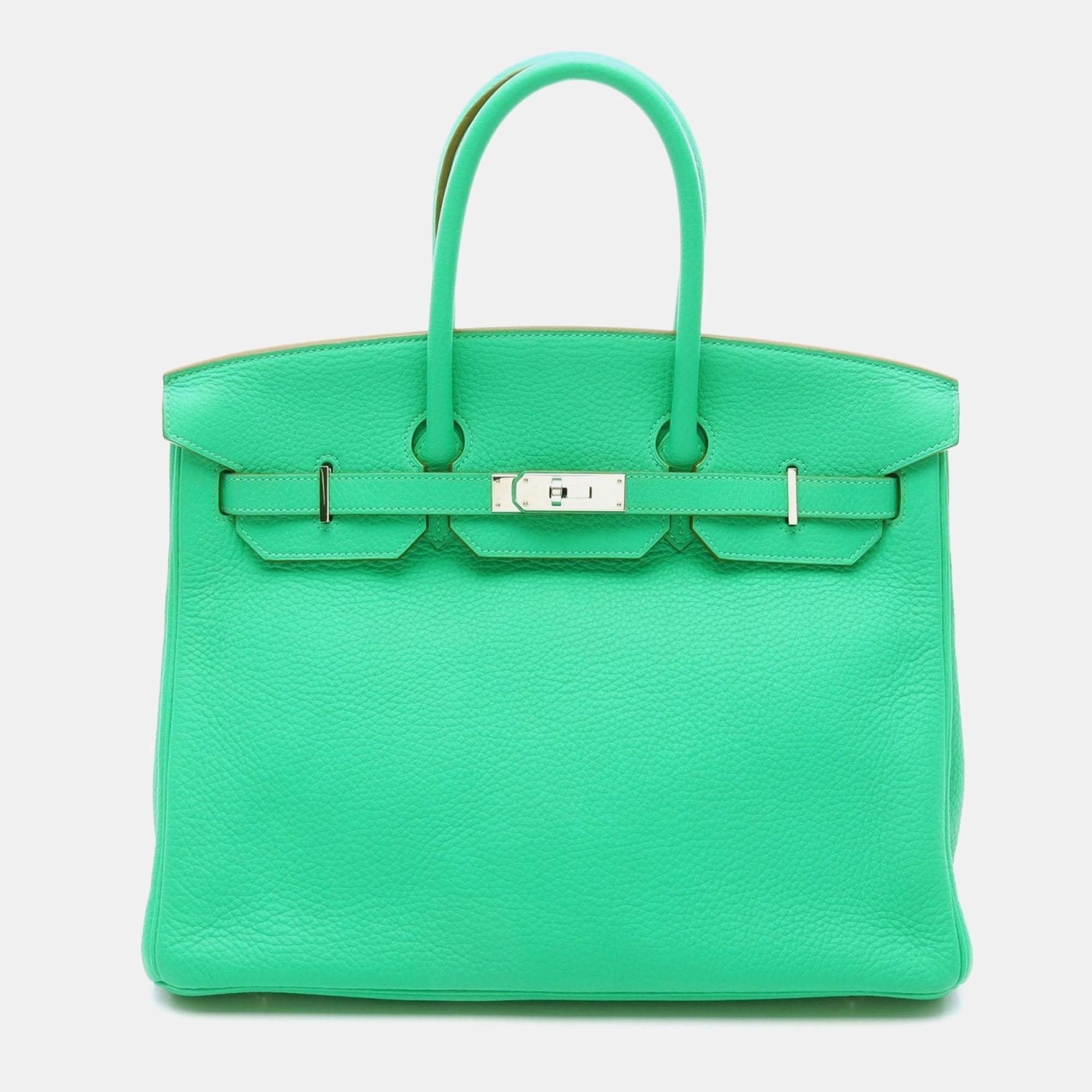 

Hermes Menthe Taurillon Clemence Birkin 35, Green
