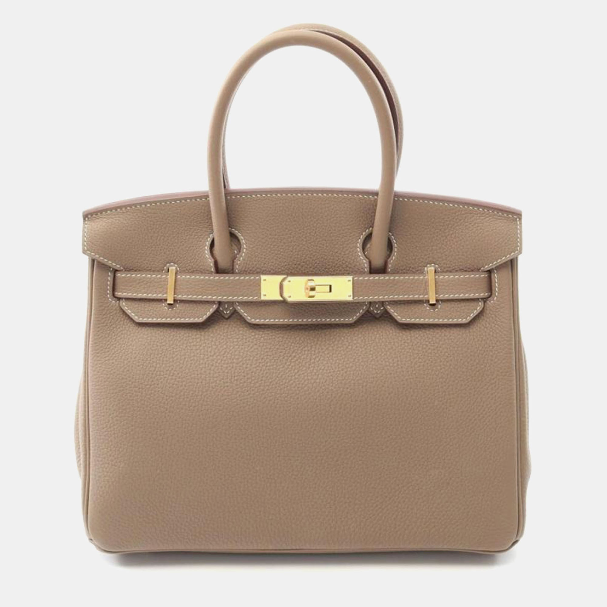 

Hermes Etoupe Gray Birkin 30, Grey