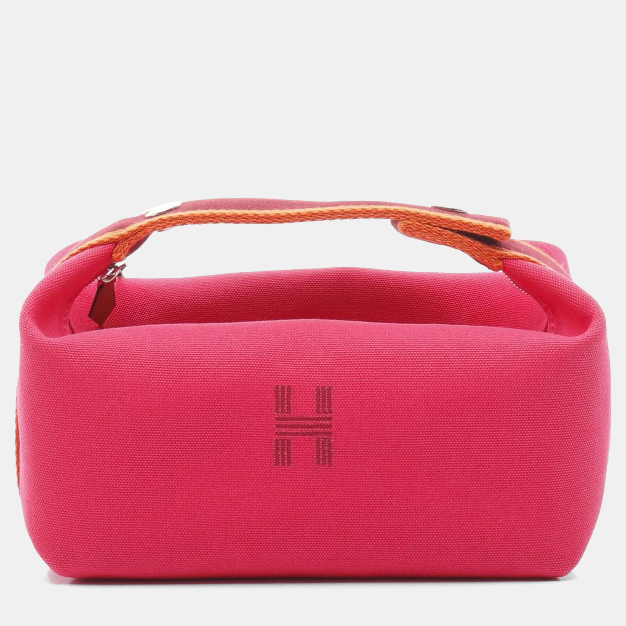 

Hermès Bride A Brac Hibiscus Canvas PM Pouch Purse SHW, Red