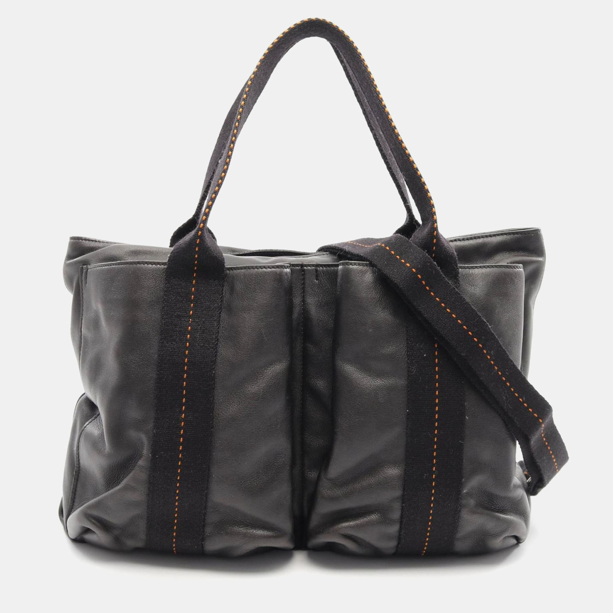 

Hermes Caravan Horizontal MM Black Leather Crossbody Bag