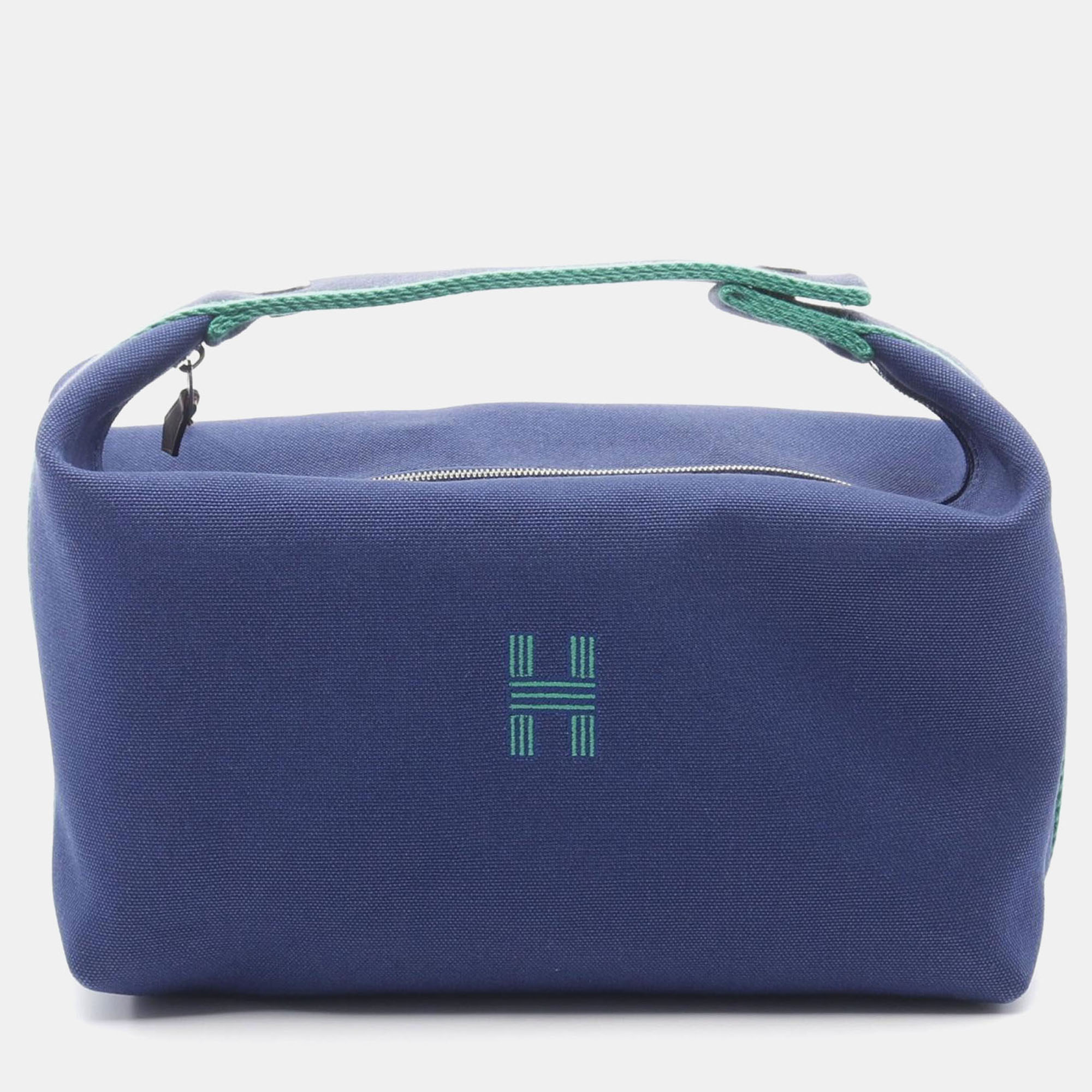 

Hermes Bride-a-Brac GM Navy Blue Canvas Hand Bag