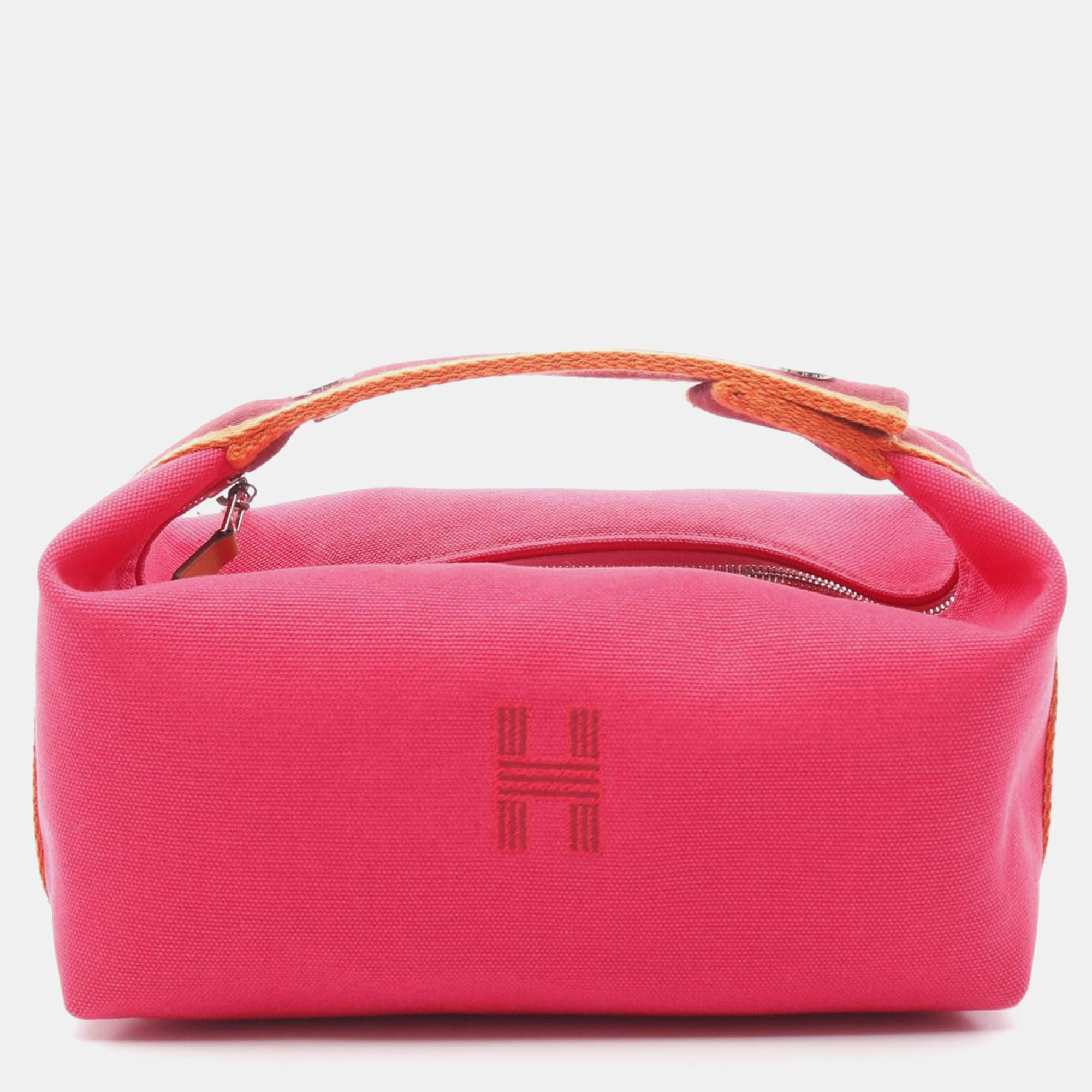 

Hermes Bride-a-Brac GM Hibiscus Canvas Hand Bag, Pink