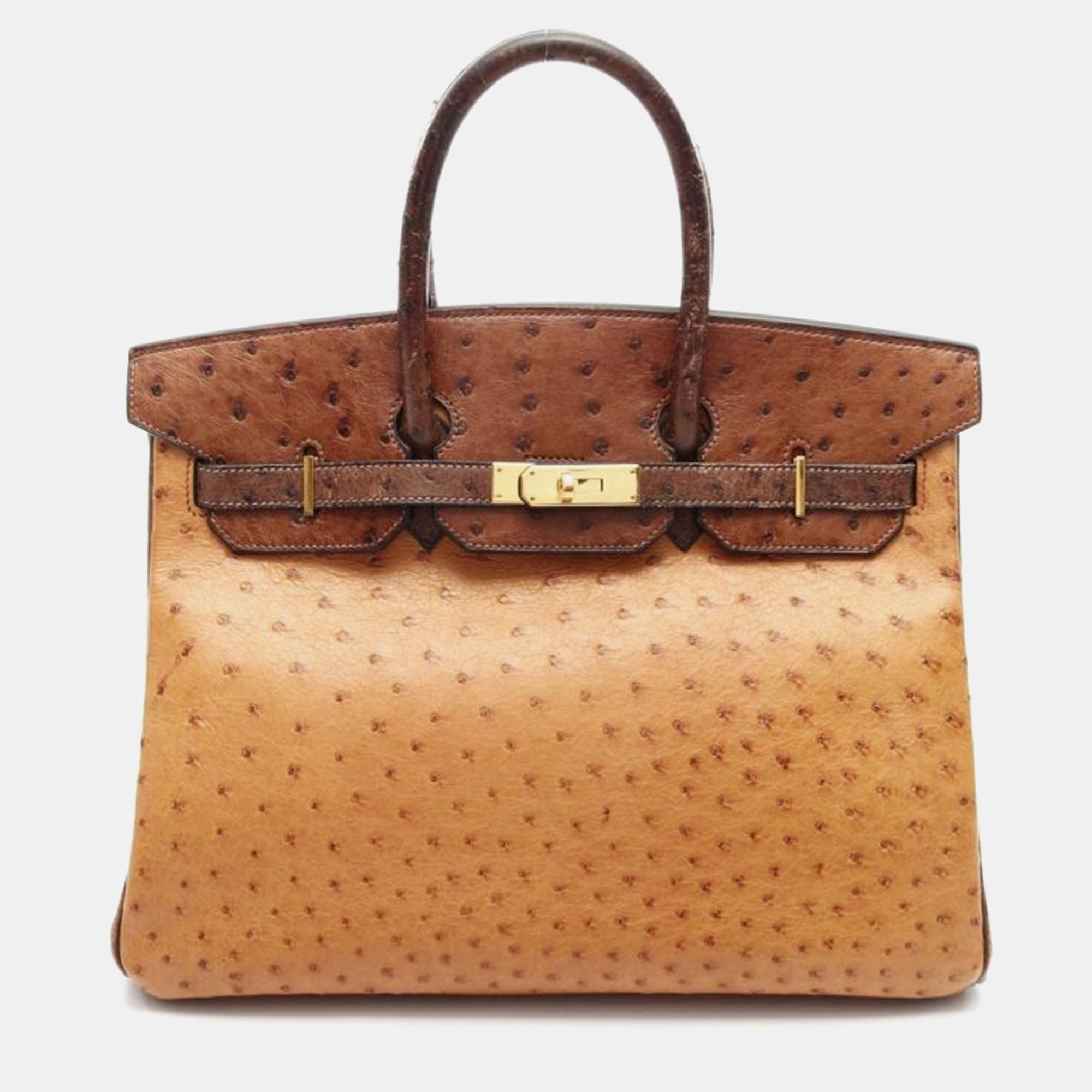 

Hermes Birkin 35 Chestnut Ostrich Leather Bag, Brown