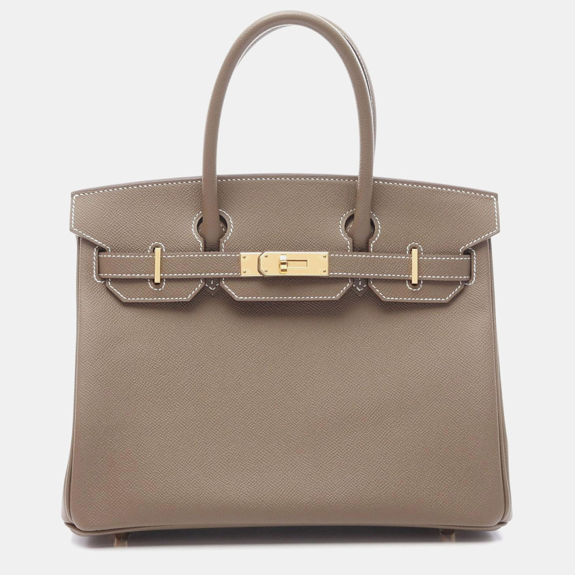 

Hermes Birkin 30 Etoupe Grey B Epsom Leather Bag