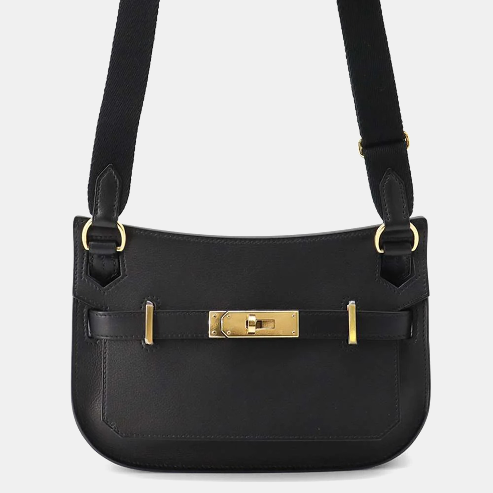 

Hermes Jypsiere Mini Black Evercolor Leather Shoulder Bag