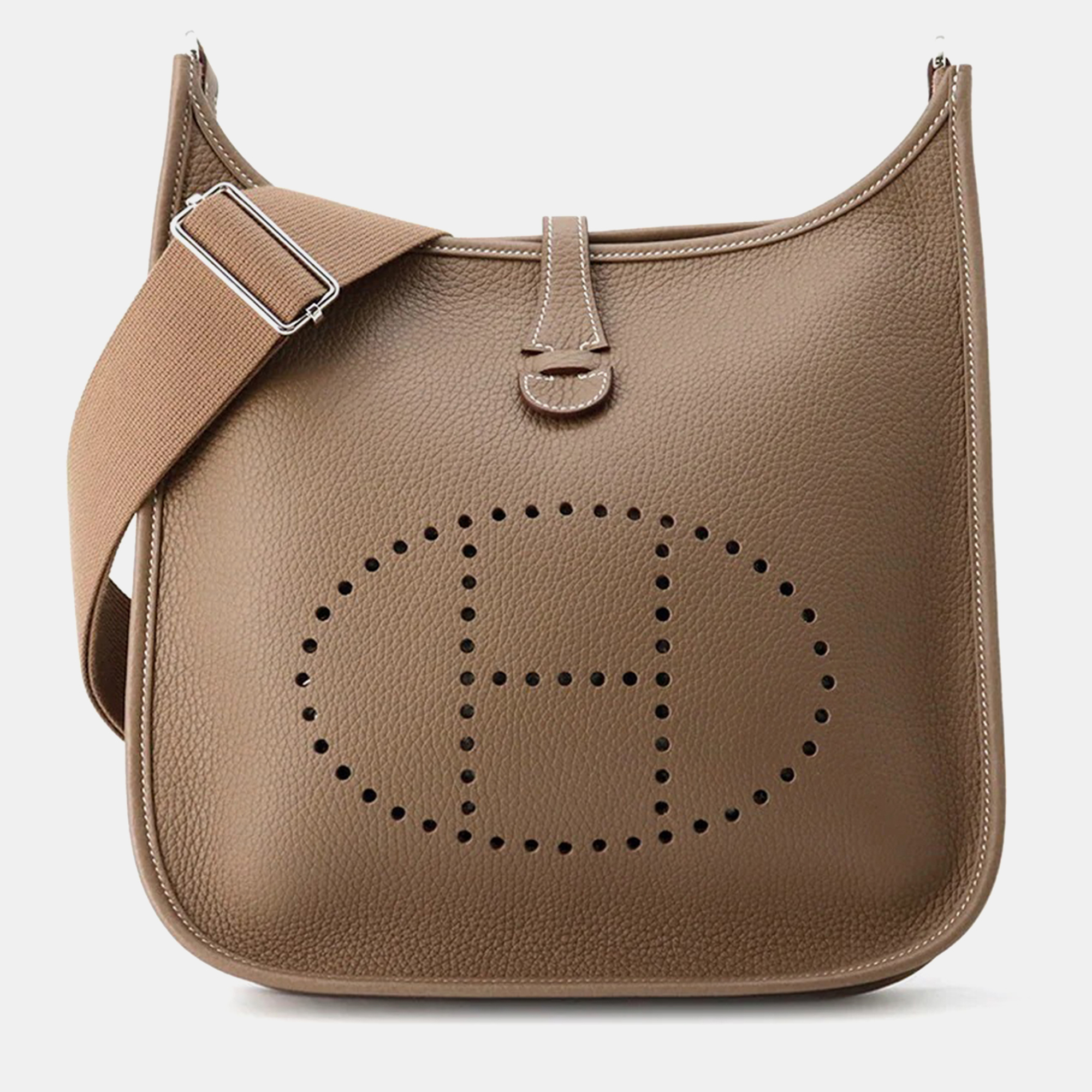 

Hermes Evelyne3 Etoupe Taurillon Clemence Size Pm, Brown