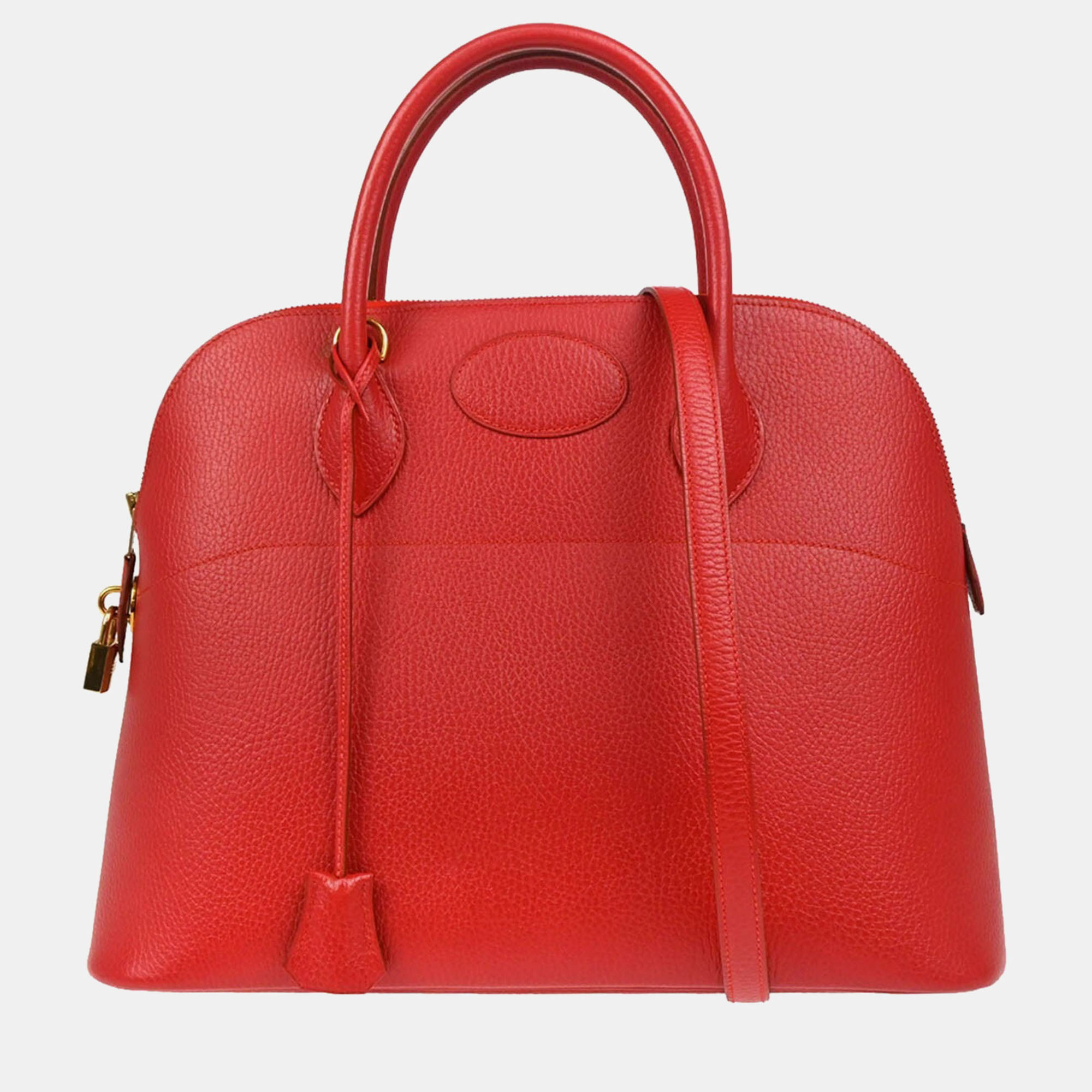 

Hermes Bolide 35 Rouge Vif Ardennes Handbag, Red