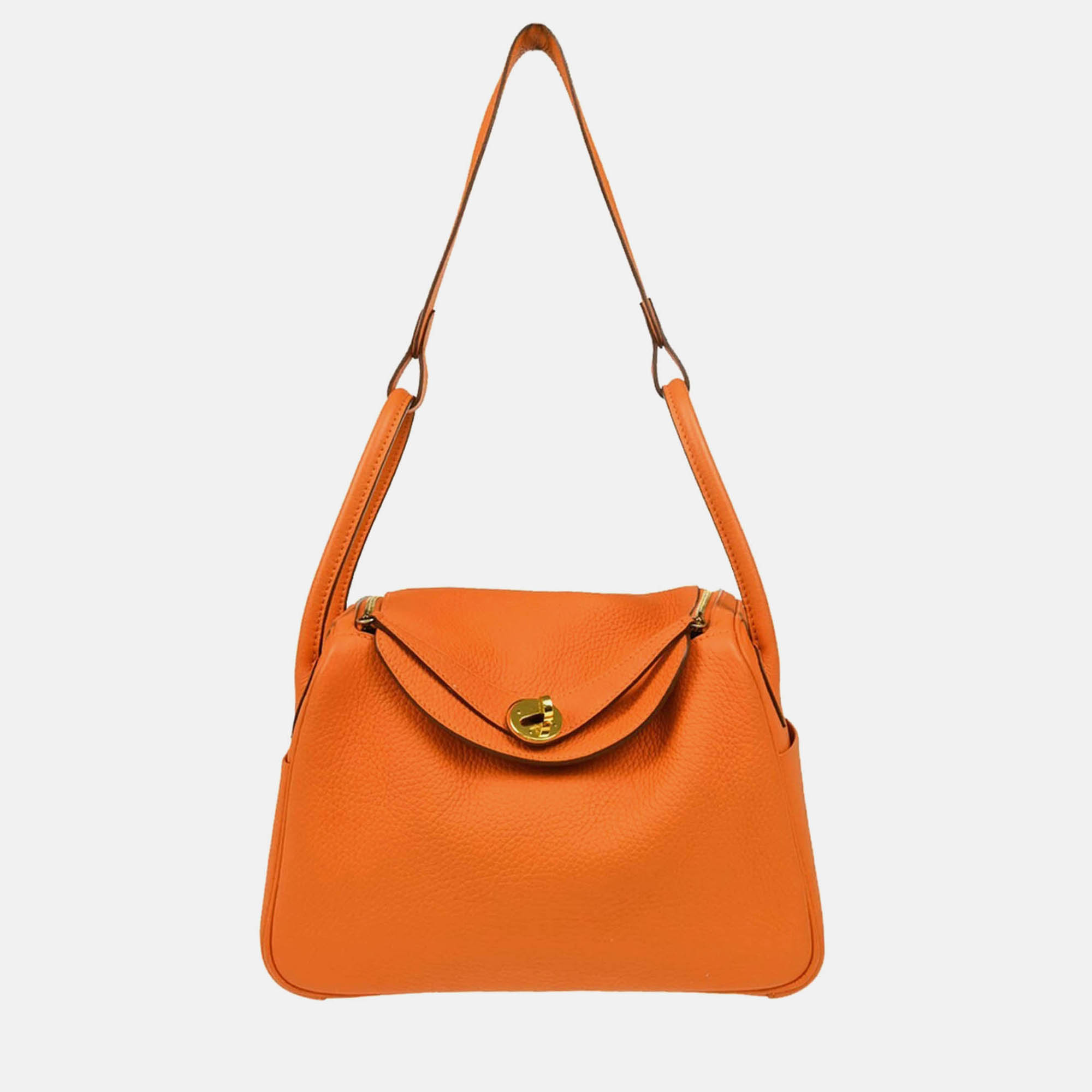 

Hermes Lindy 26 Orange Taurillon Clemence Shoulder Bag