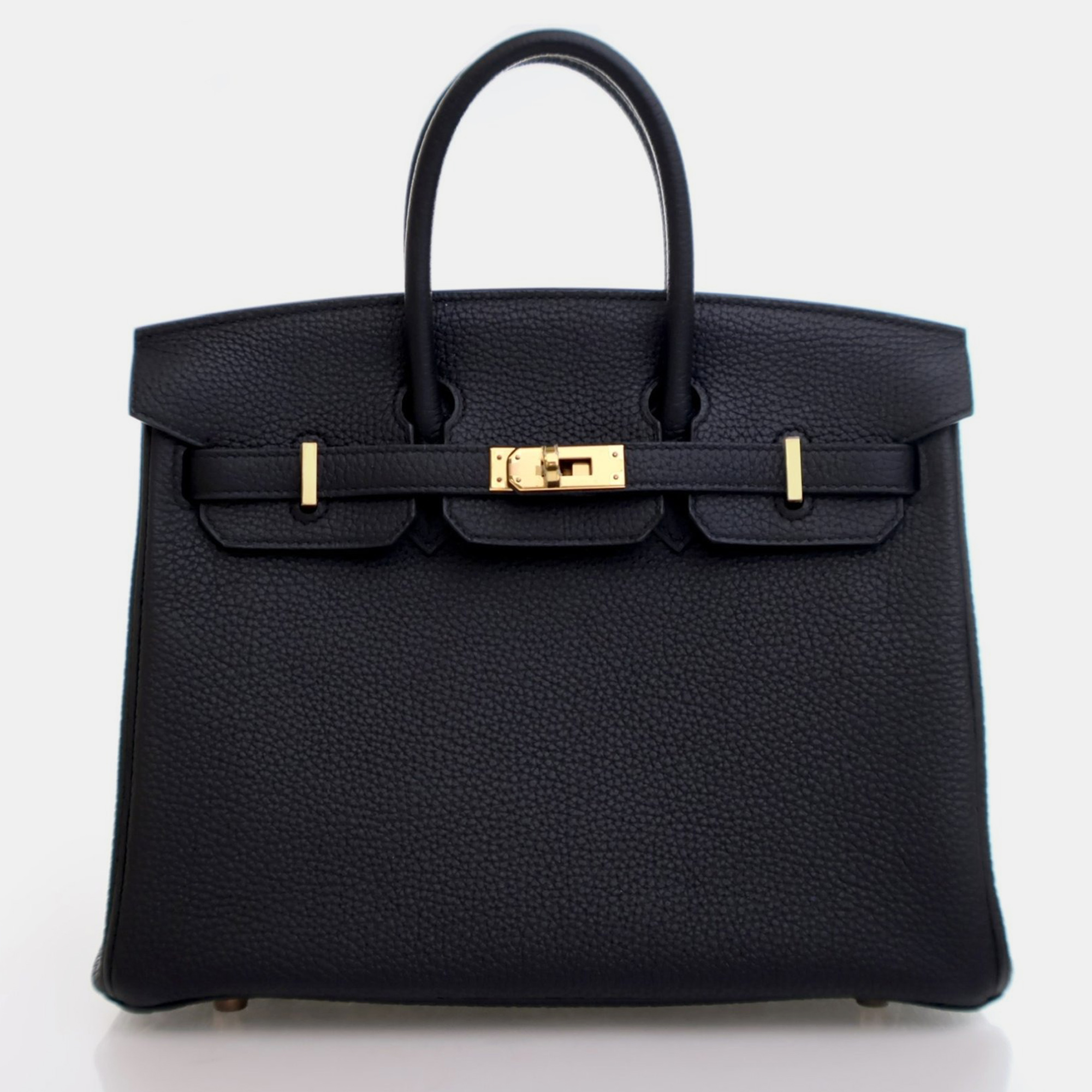 

Hermes Birkin 25 Black Togo Leather Tote Bag