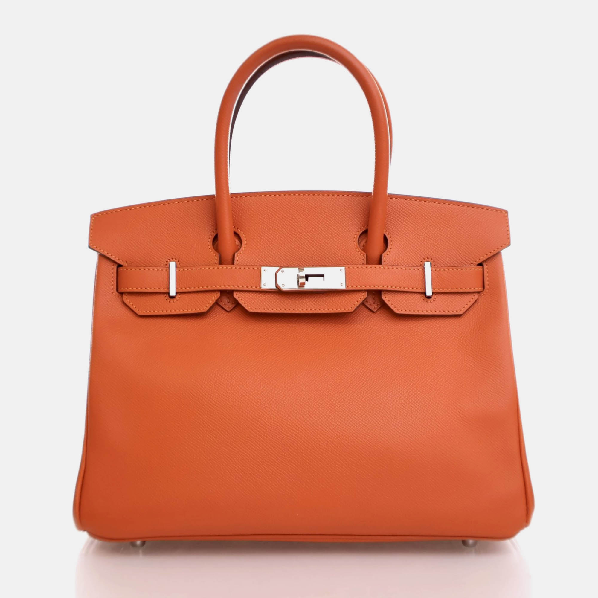 

Hermes Birkin 30 Feu Epsom Bag, Orange