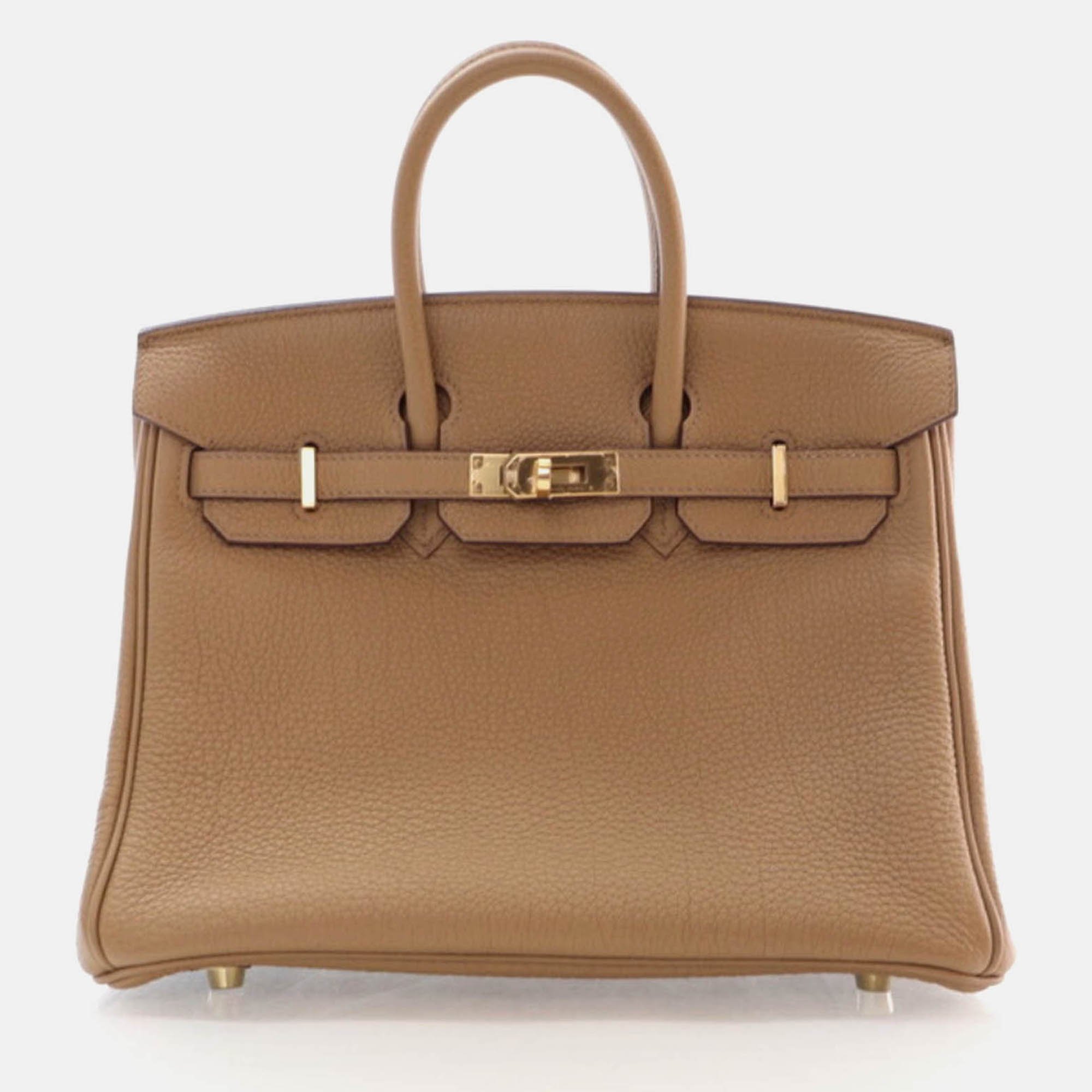 

Hermes Birkin 25 Biscuit Togo Bag, Brown