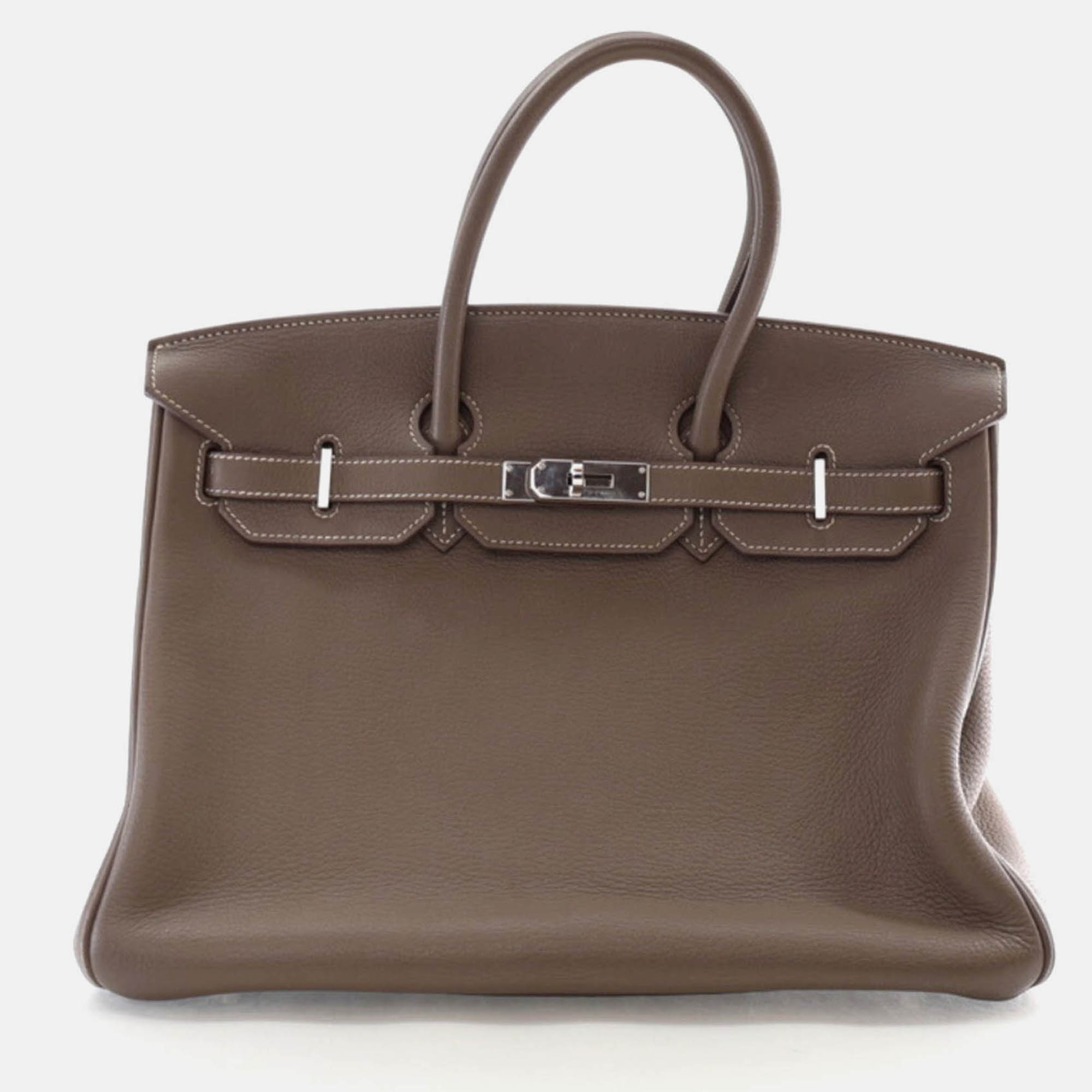 

Hermes Birkin 35 Etoupe Togo Bag, Brown
