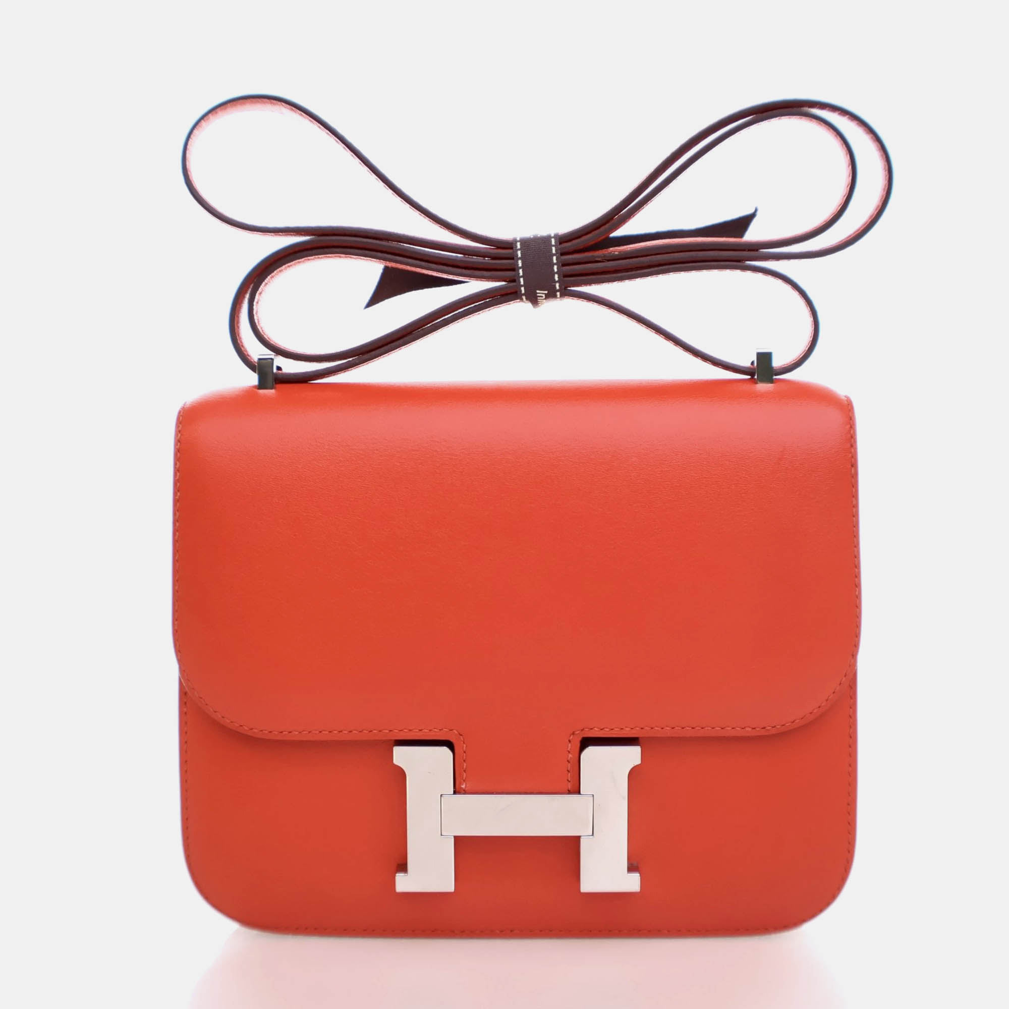 

Hermes Mini Constance 18 Rouge Tomate Swift Bag, Red