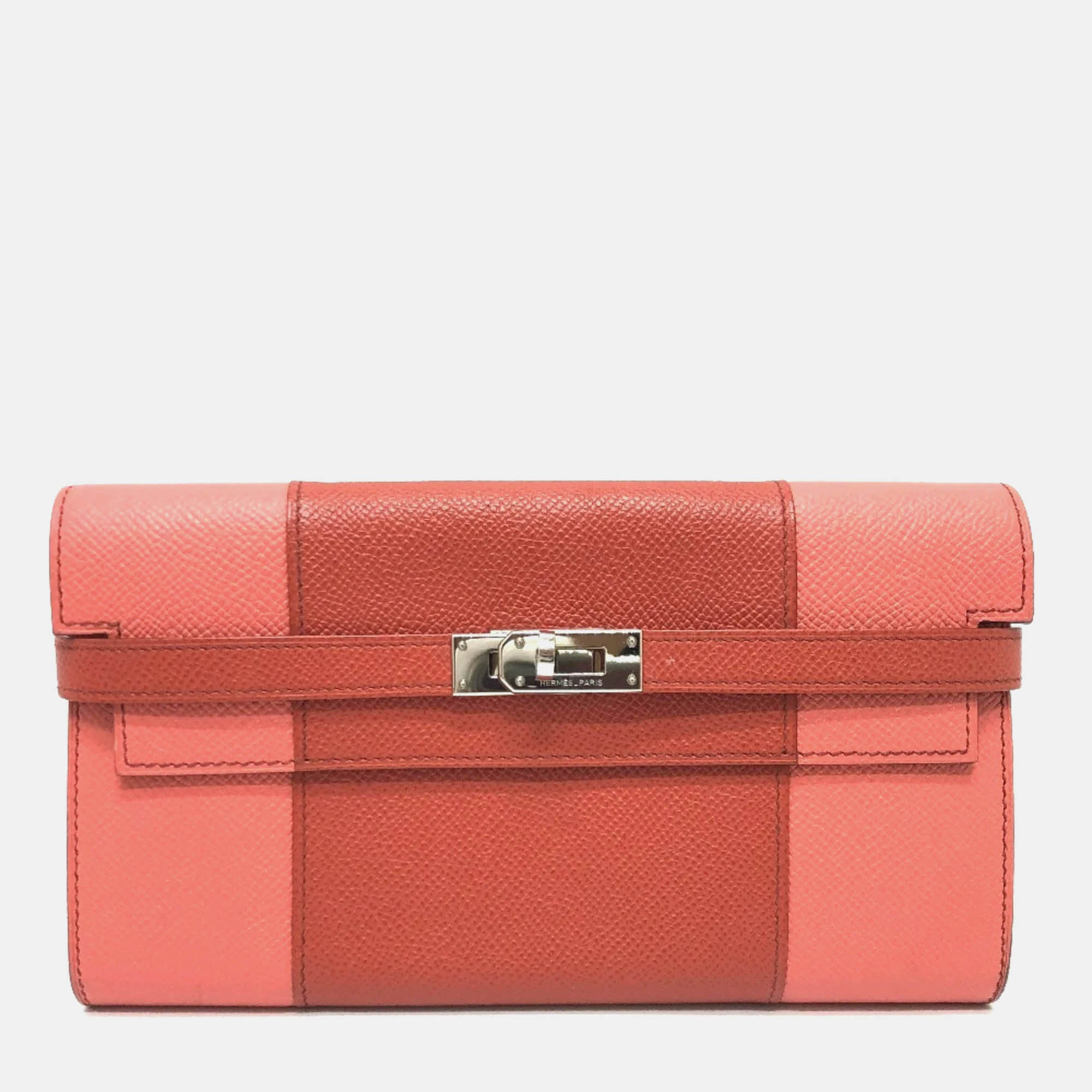 

Hermes Long Leather Pink Long Wallet
