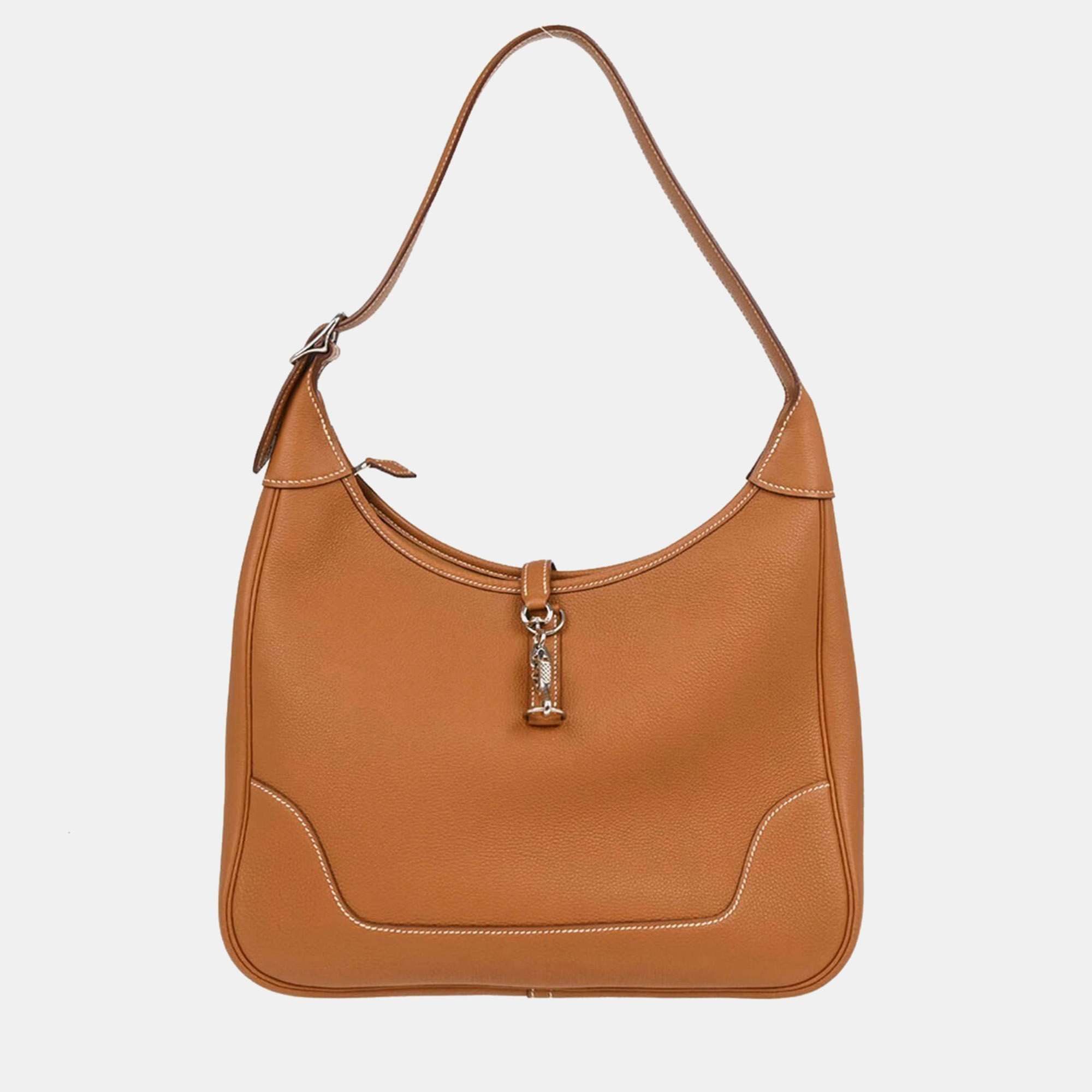 

Hermes Trim 31 Gold Togo Shoulder Bag, Brown