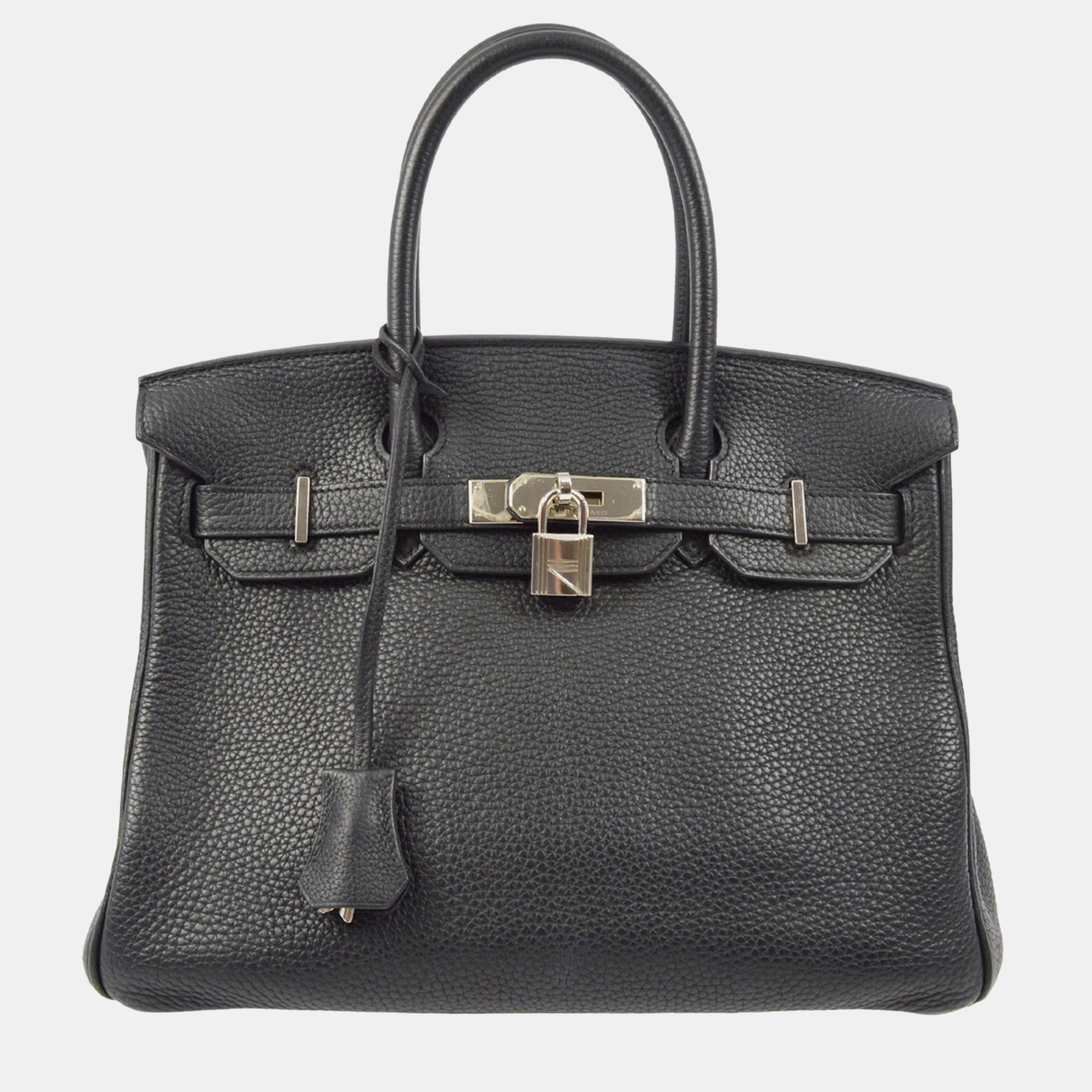 

Hermes Birkin 30 Black Taurillon Clemence Handbag