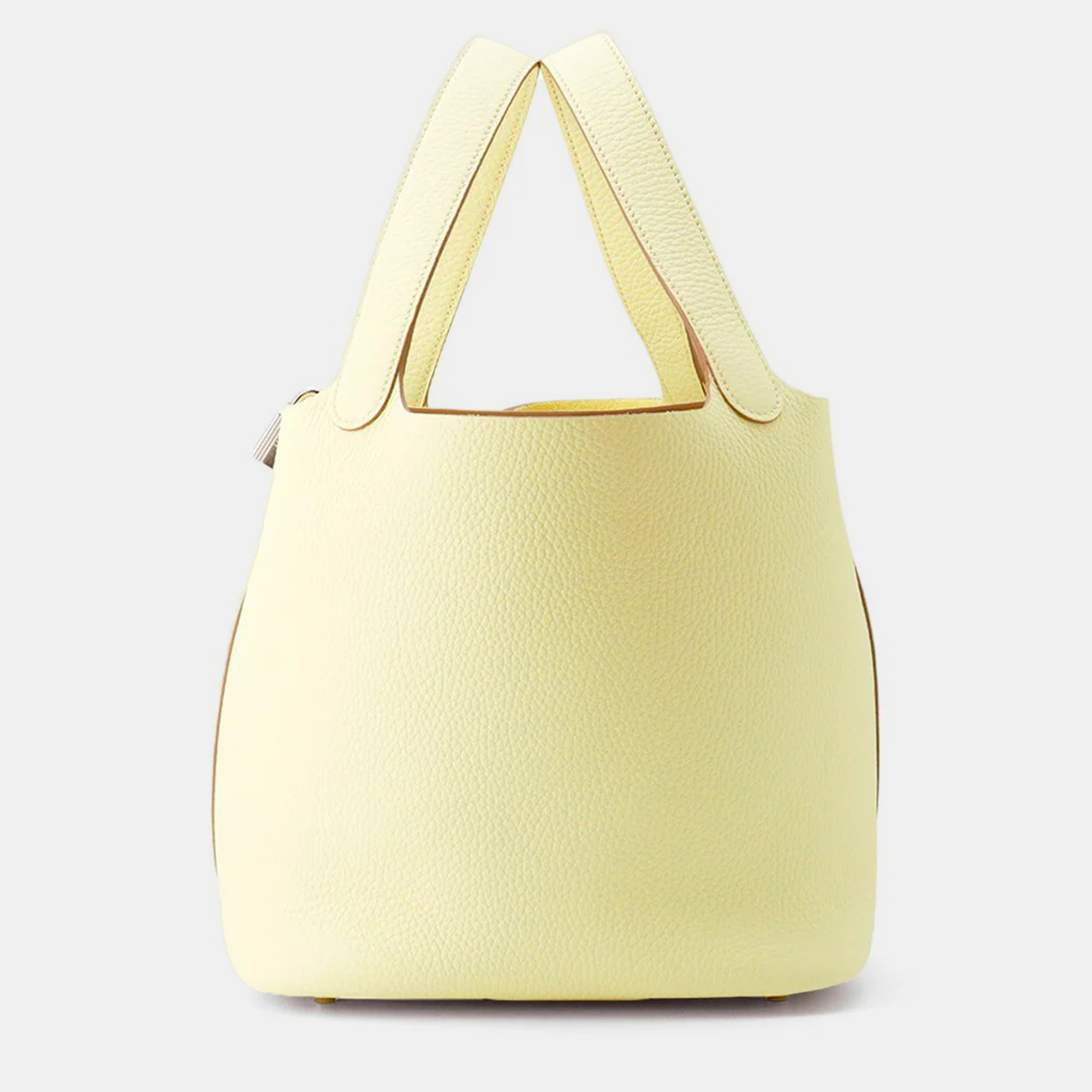 

Hermes Picotin Lock 22 Jaune Milton Taurillon Clemence Leather Tote Bag, Yellow