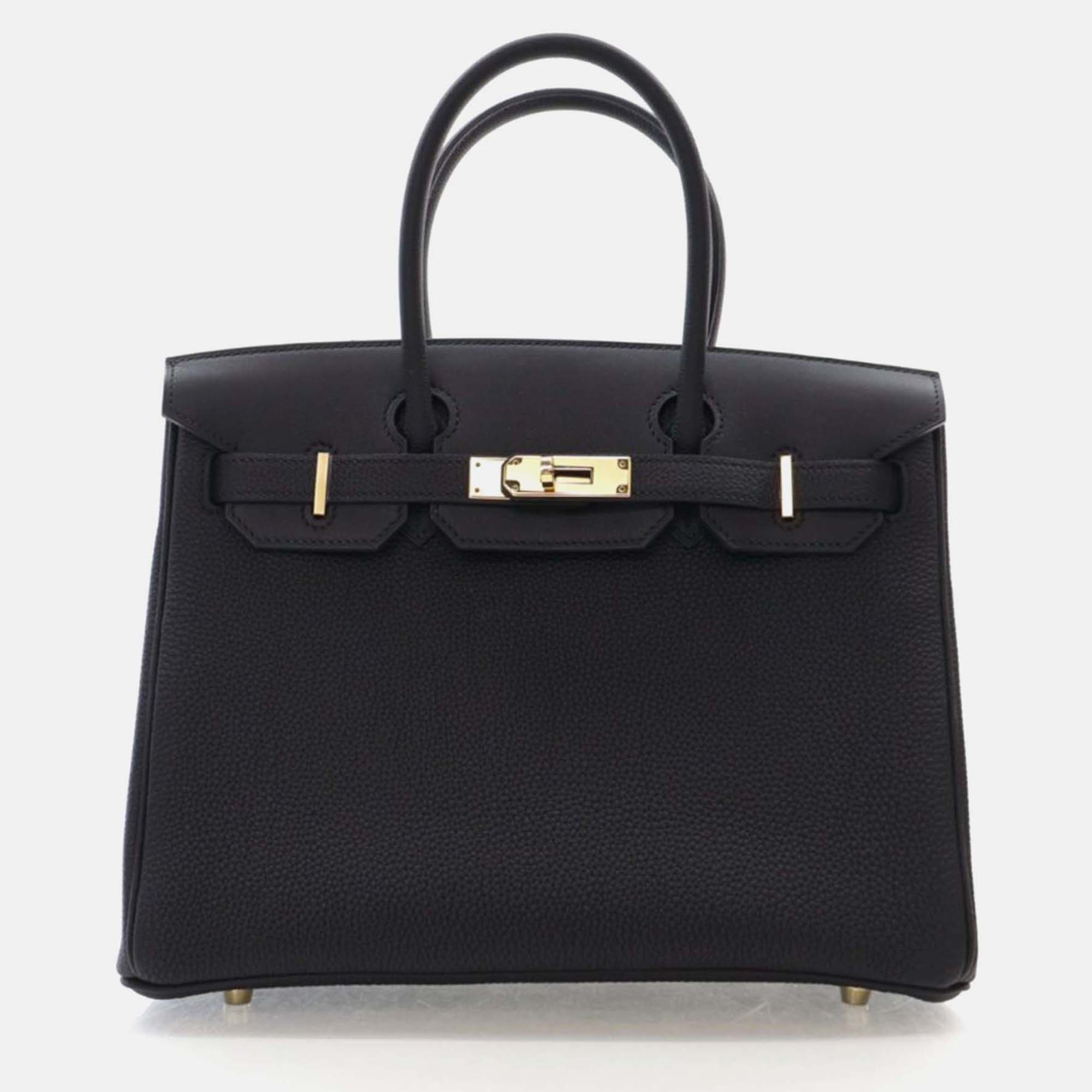

Hermes Birkin 30 Black Togo Leather Handbag
