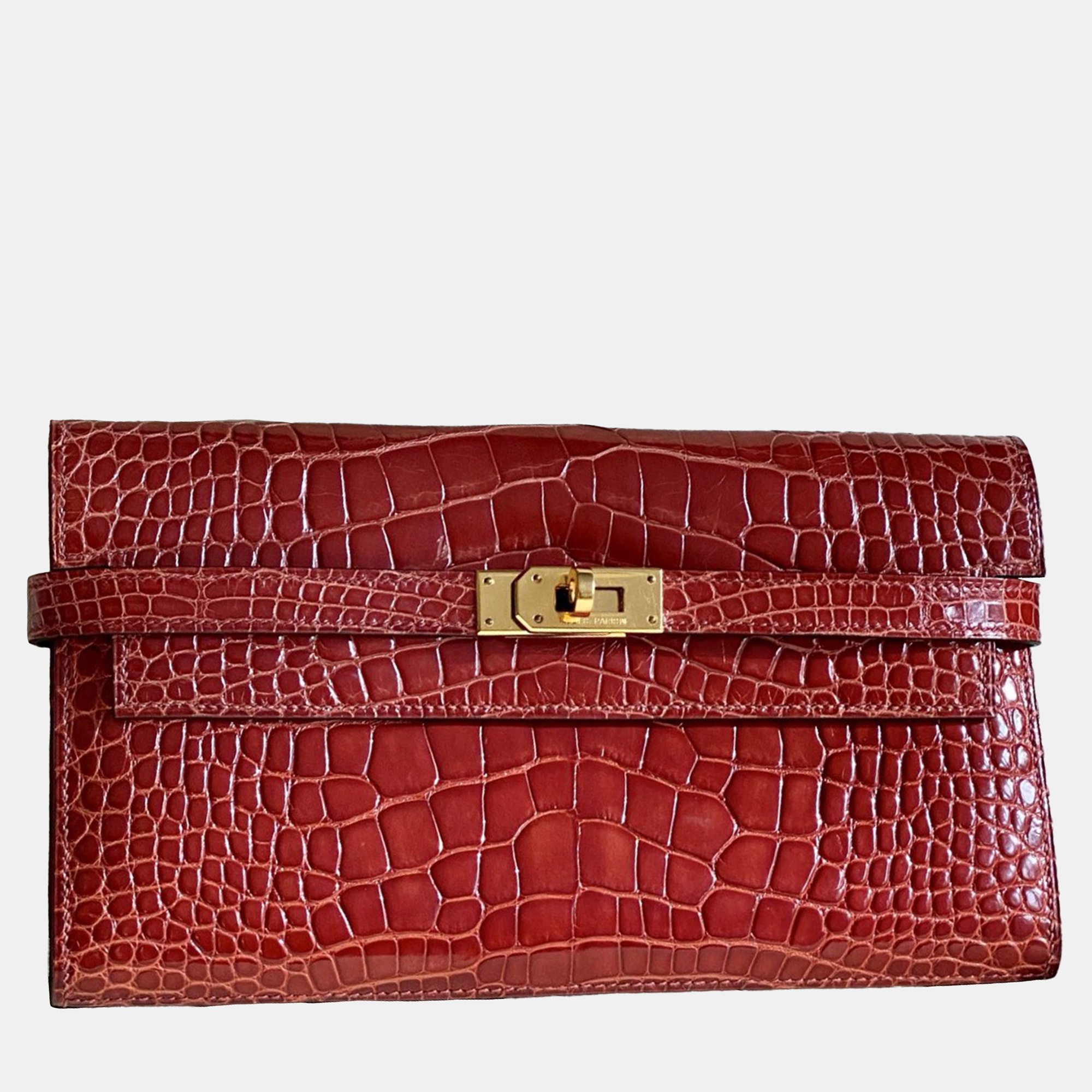 

Hermes Kelly Red Crocodile Wallet