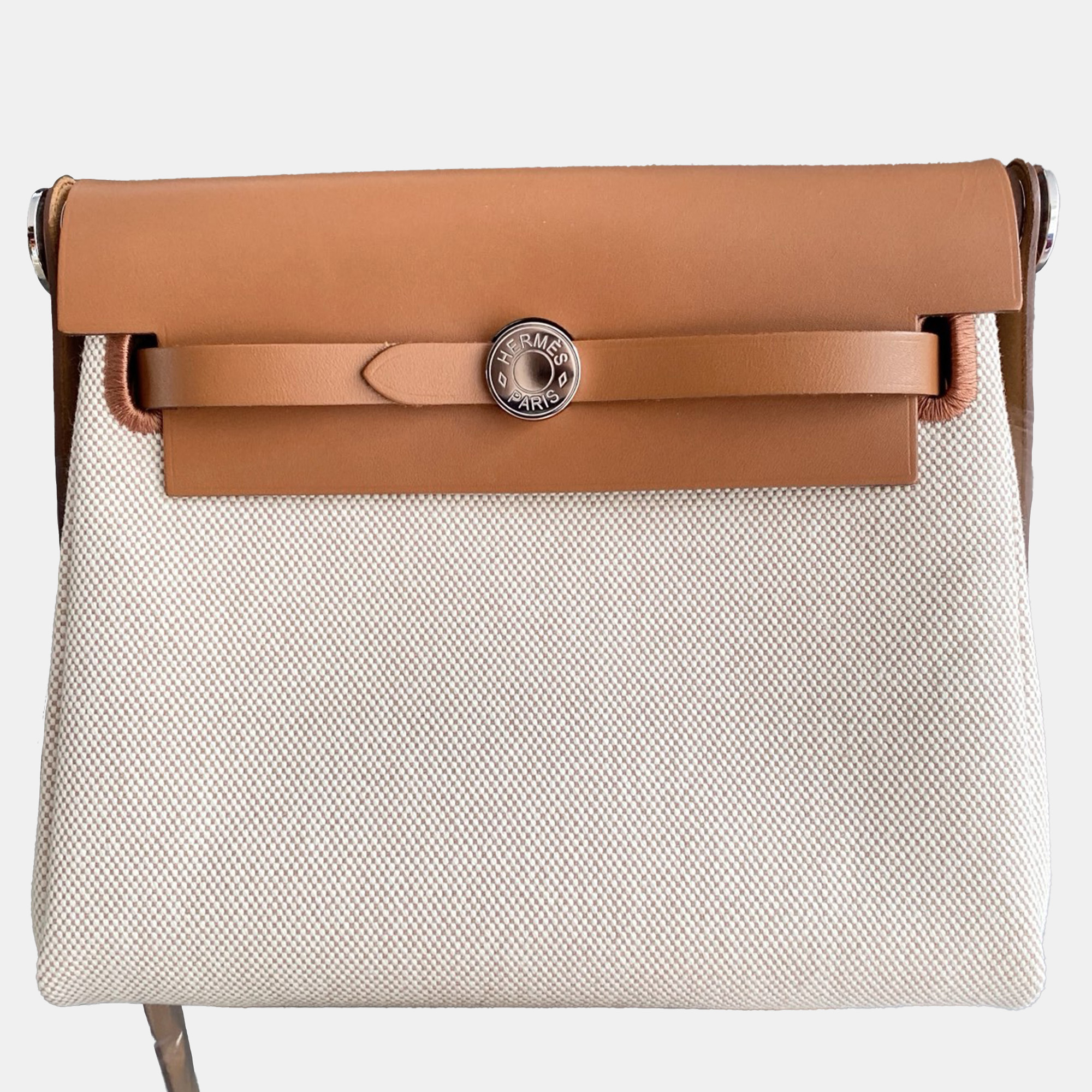 

Hermes Herbag Zip Mini Gold Bag, Beige