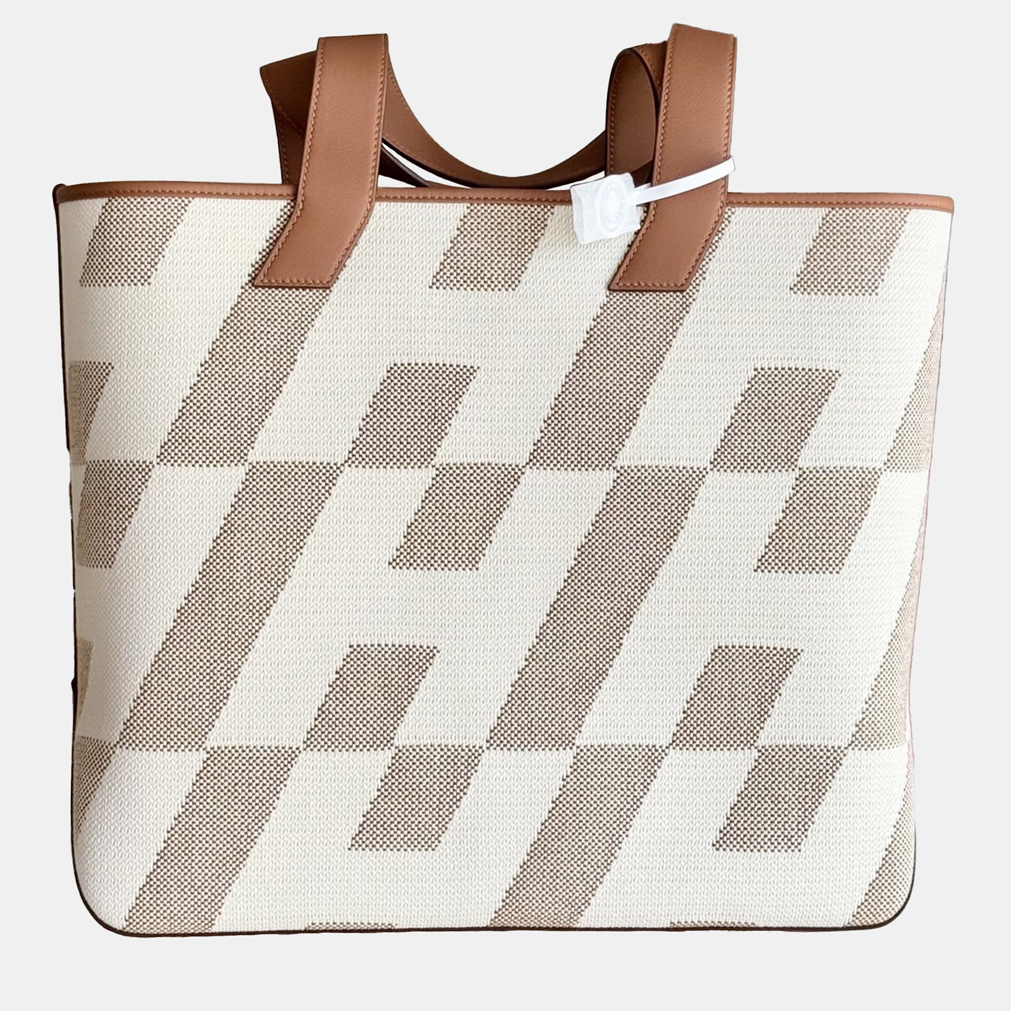 

Hermes Cabas Hen Biais 40 Gold Canvas Tote Bag, Beige