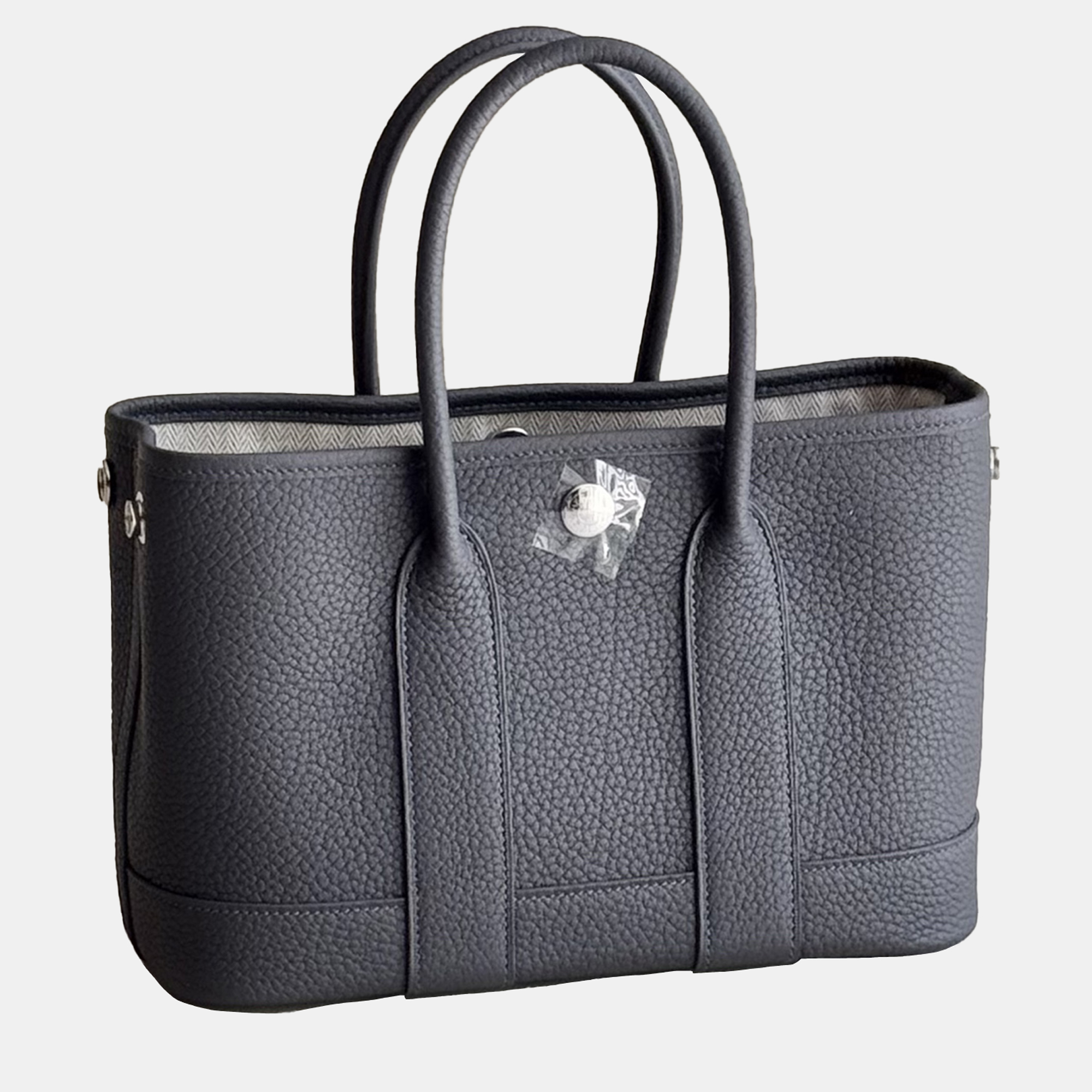 

Hermes Neo Garden 23 Slate Grey Leather Handbag