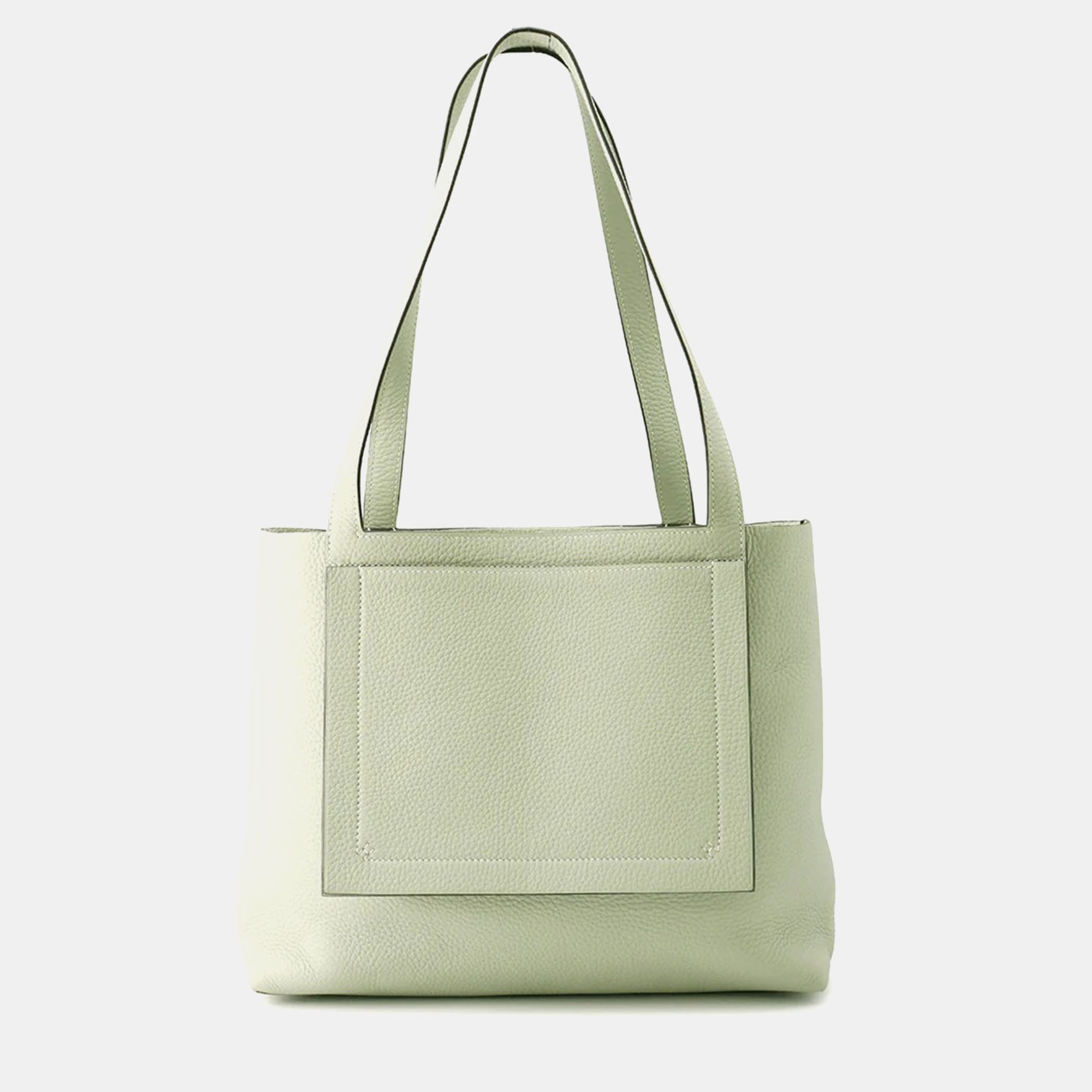 Hermes Cabas Sellier 31 Grineve Taurillon Clemence Tote Bag