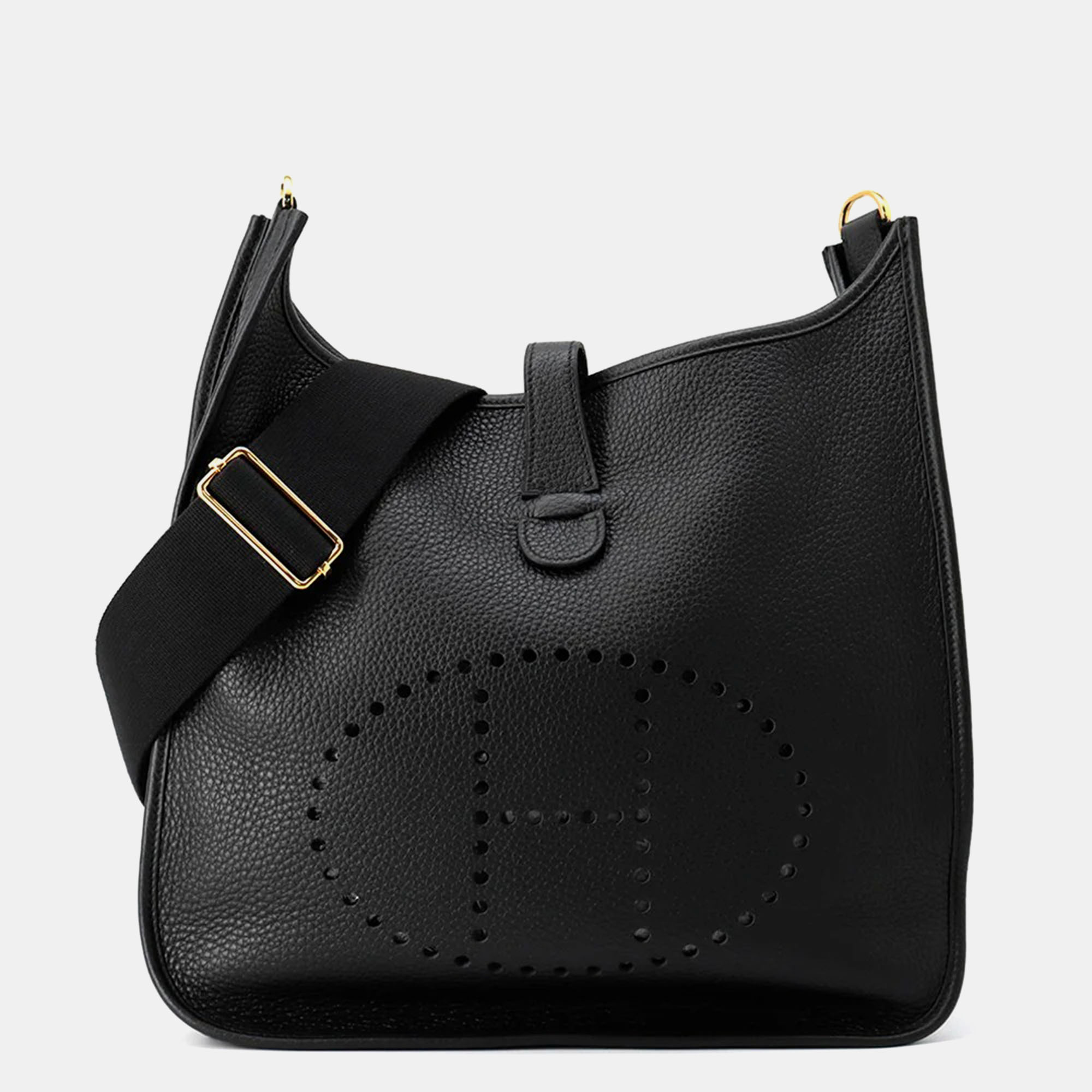 

Hermes Evelyne III GM Black Taurillon Clemence Crossbody Bag