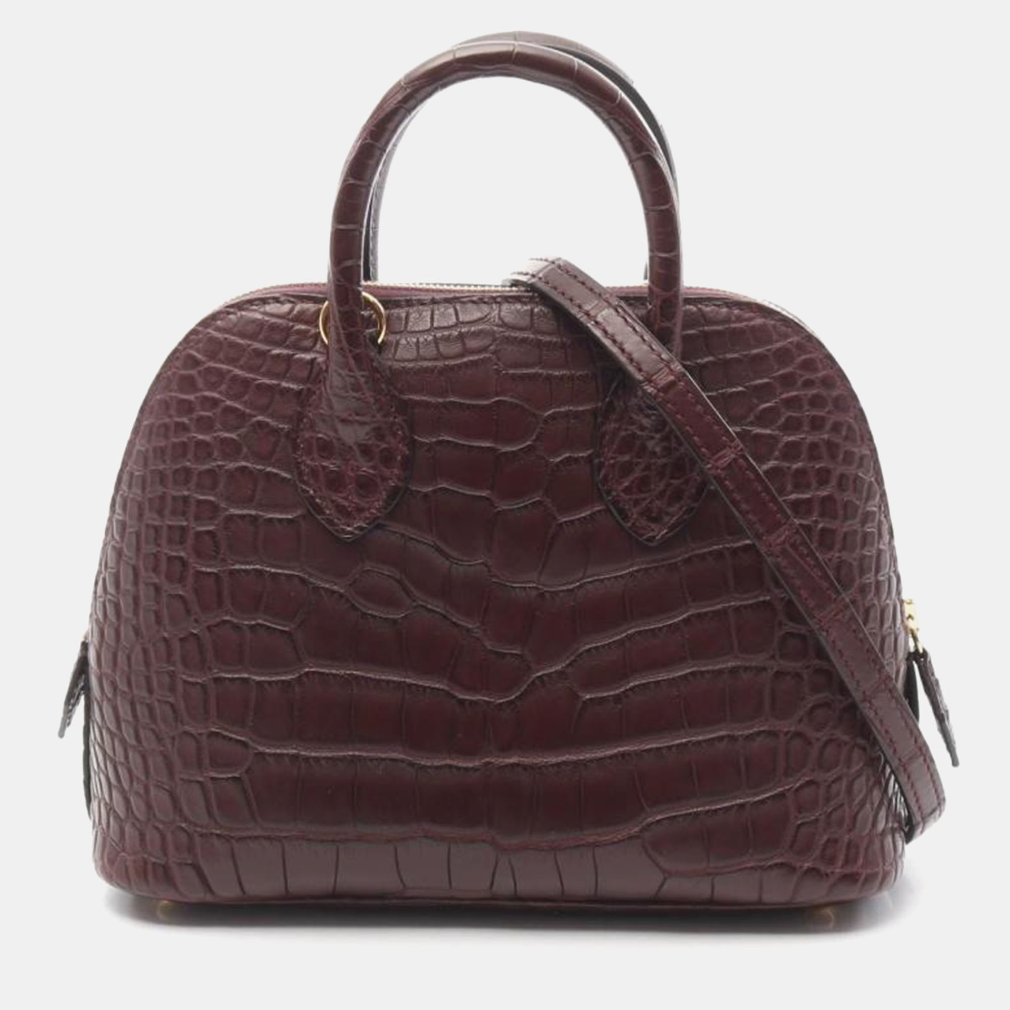

Hermes Bolide 1923 Mini Rouge H Matte Alligator Skin Shoulder Bag, Red