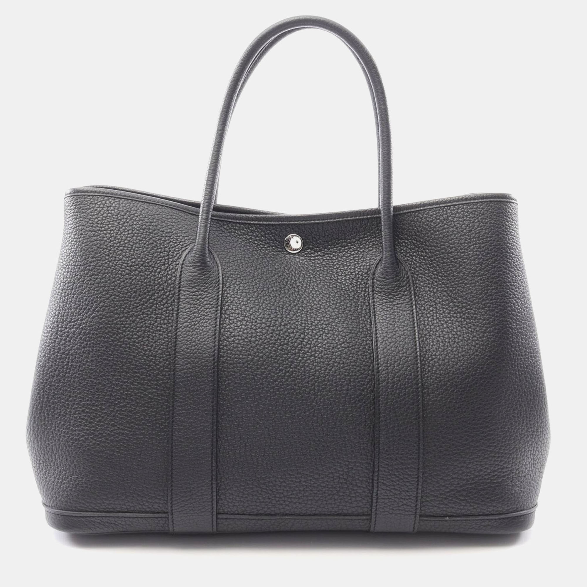 

Hermes Garden Party PM Black C Negonda Leather Bag