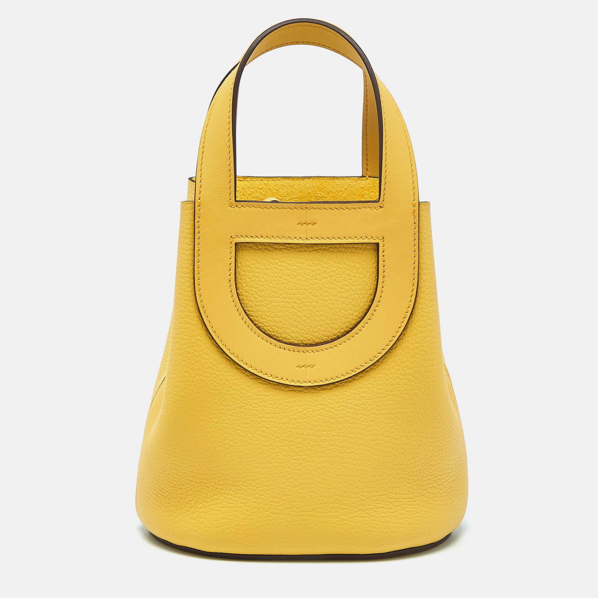 

Hermes Jaune de Naples Taurillon Clemence and Swift Leather In The Loop 18 Bag, Yellow