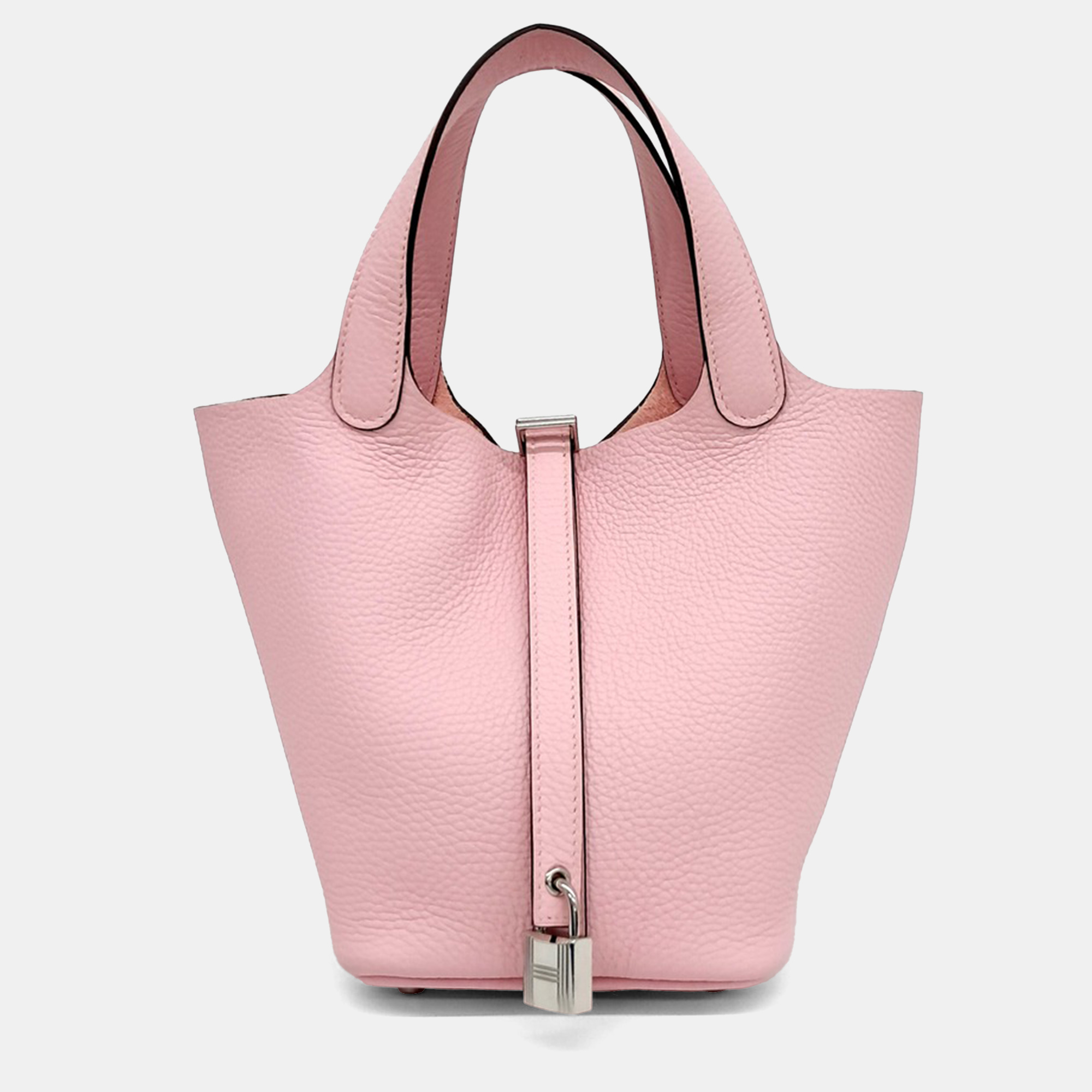 

Hermes Pink Leather Rock Picotin 18 Bag