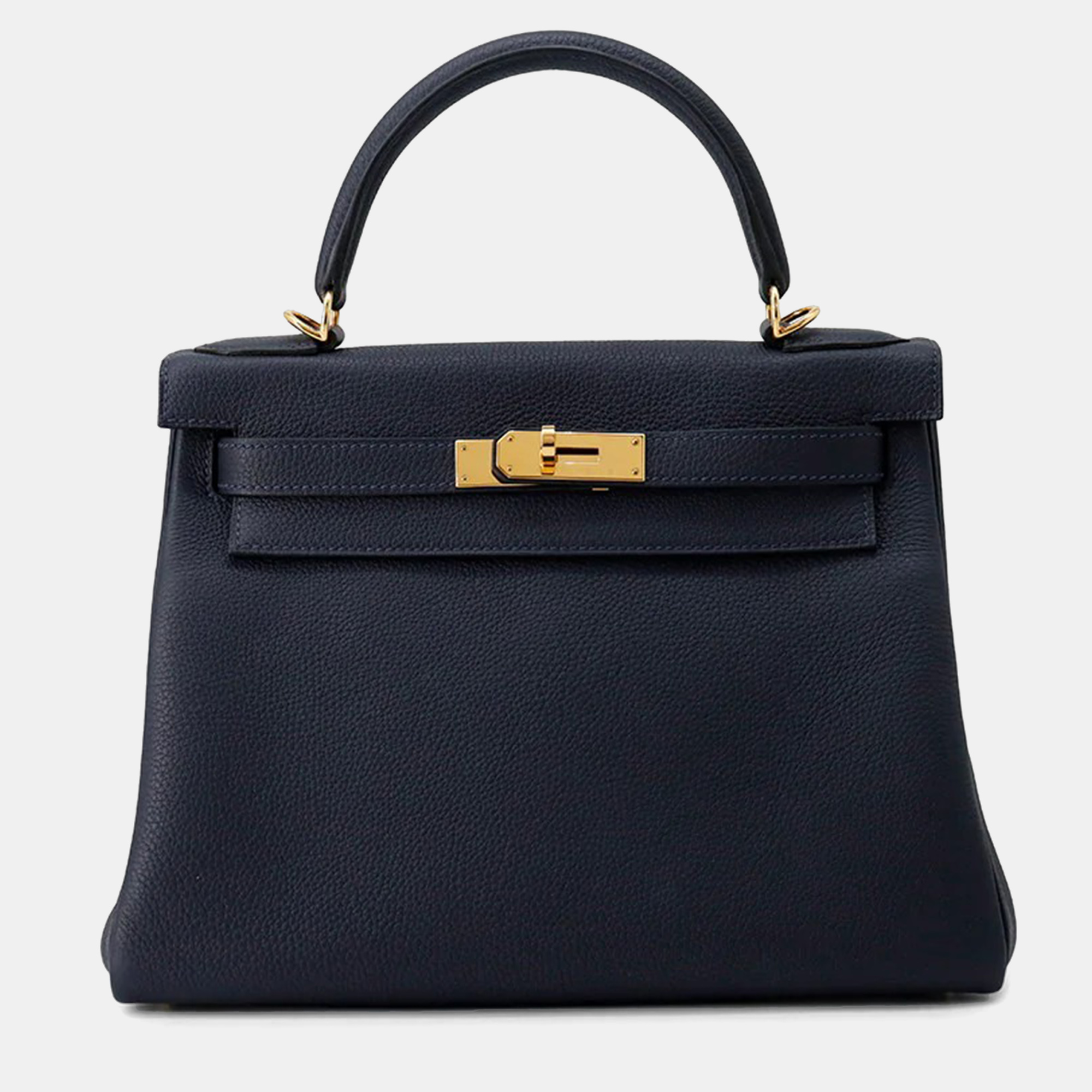 

Hermes Kelly Retourne Blue Nuit Togo Leather Size