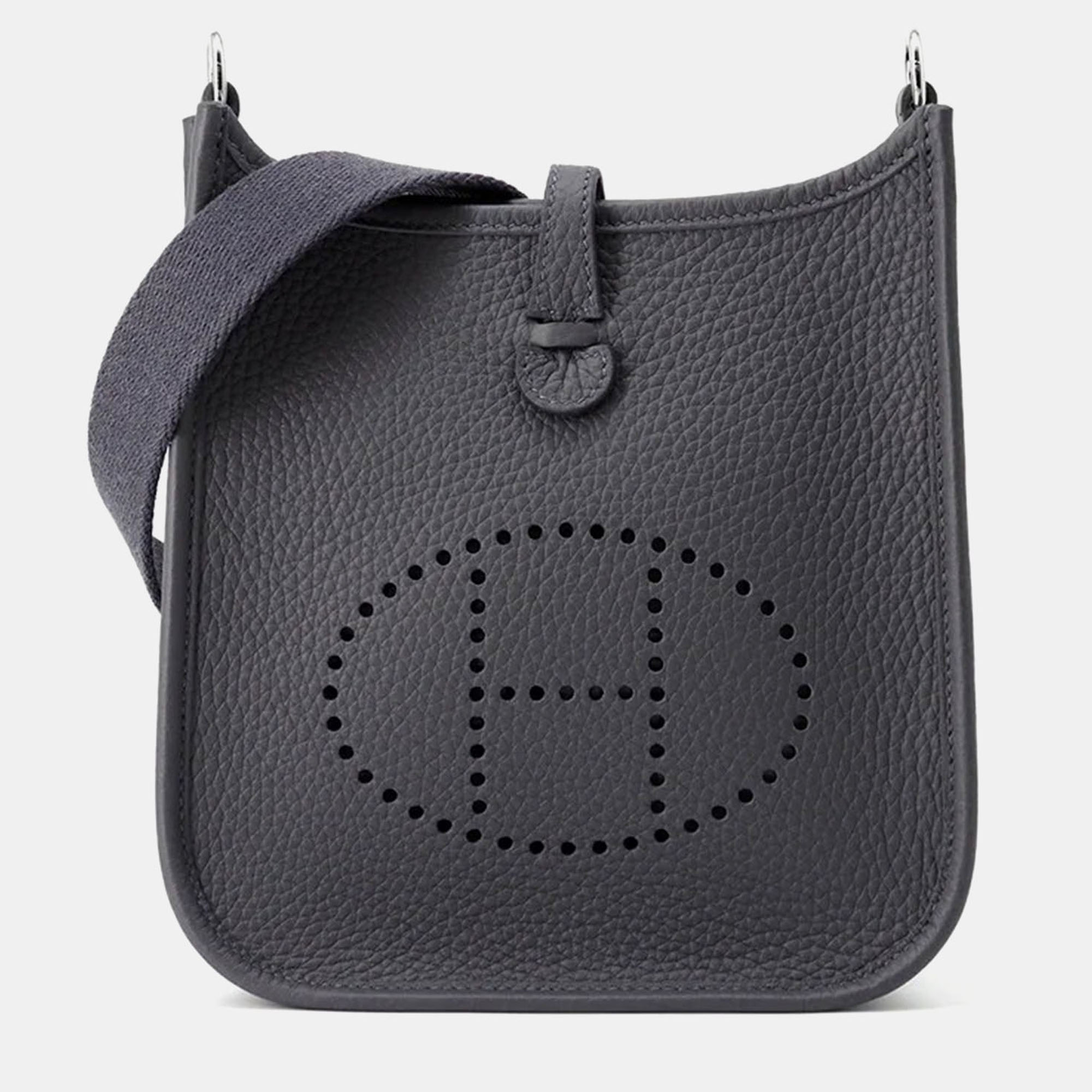 

Hermes Evelyne TPM Ardoise Taurillon Clemence Crossbody Bag, Grey