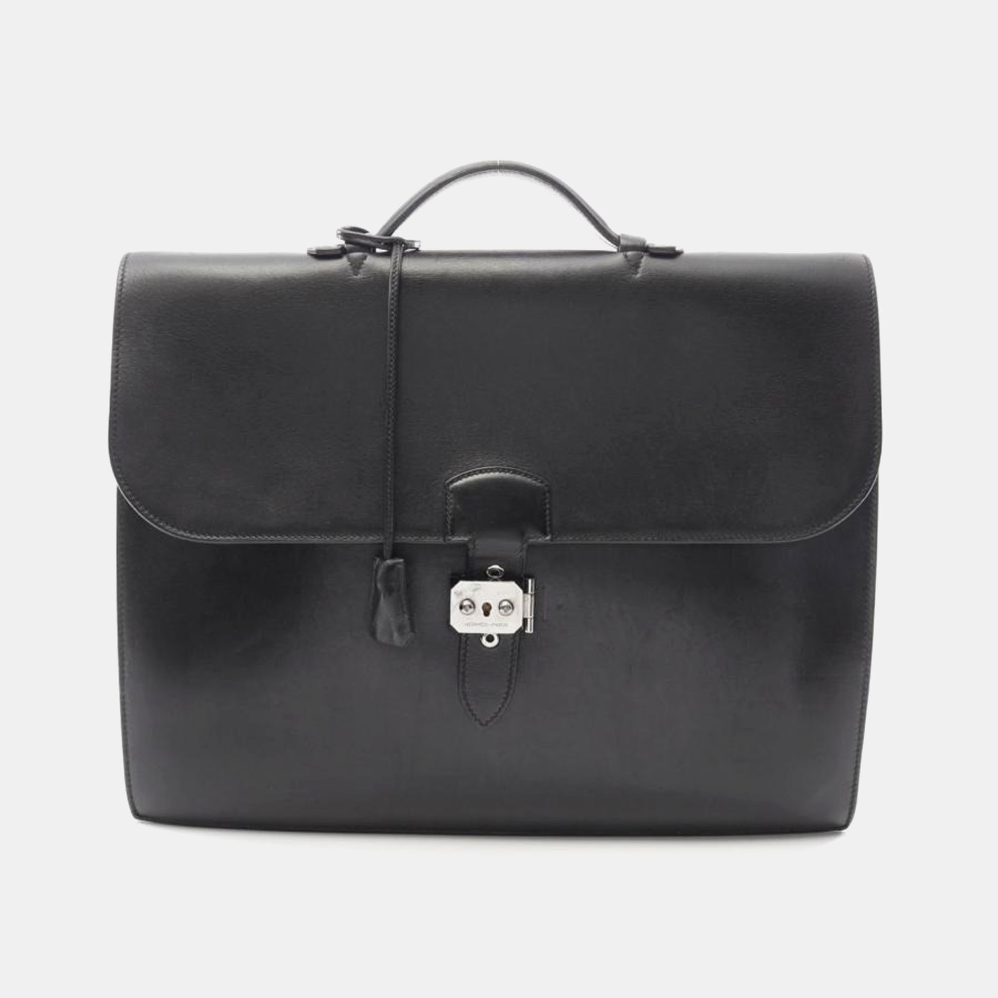 

Hermes Sac Adepeche 38 Black Leather Bag