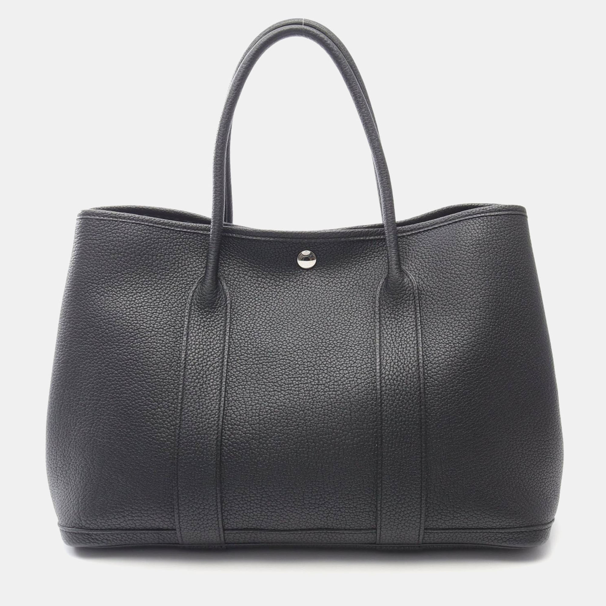 

Hermes Garden Party PM Black Negonda Leather Bag