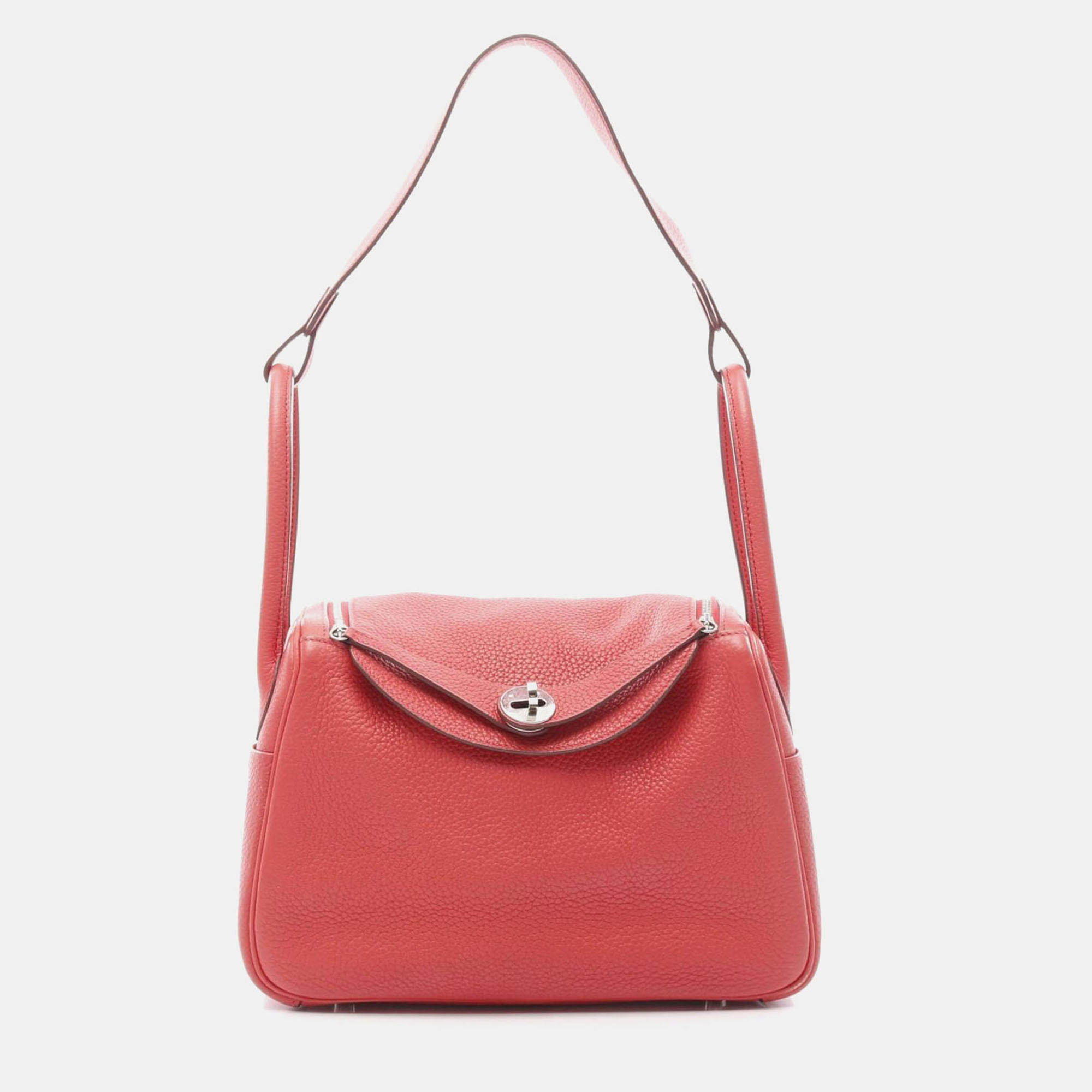 

Hermes Lindy 26 Pink Clemence Leather Shoulder Bag