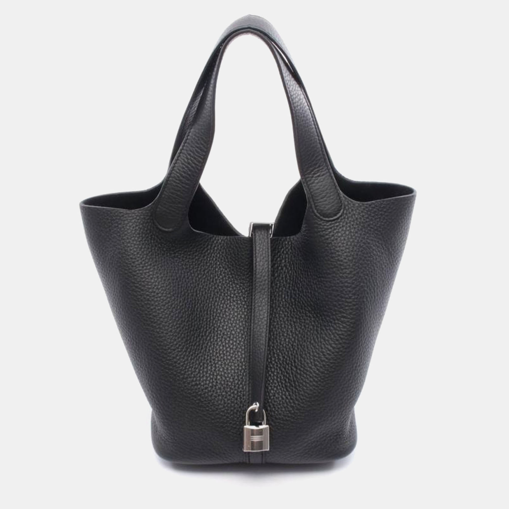

Hermes Picotin Lock Black Leather Bag