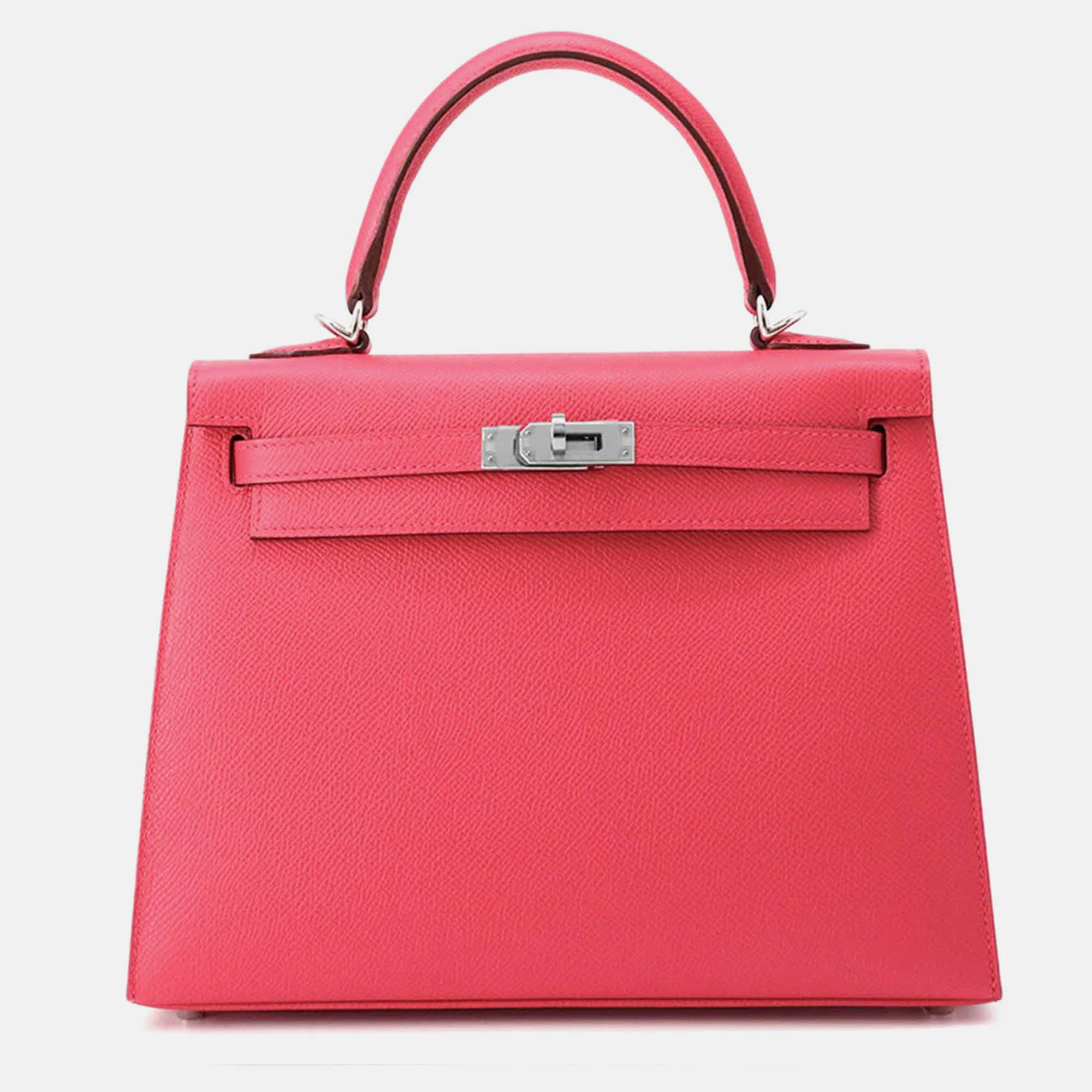

Hermes Kelly Sellier Rose Extreme Epsom Size, Pink