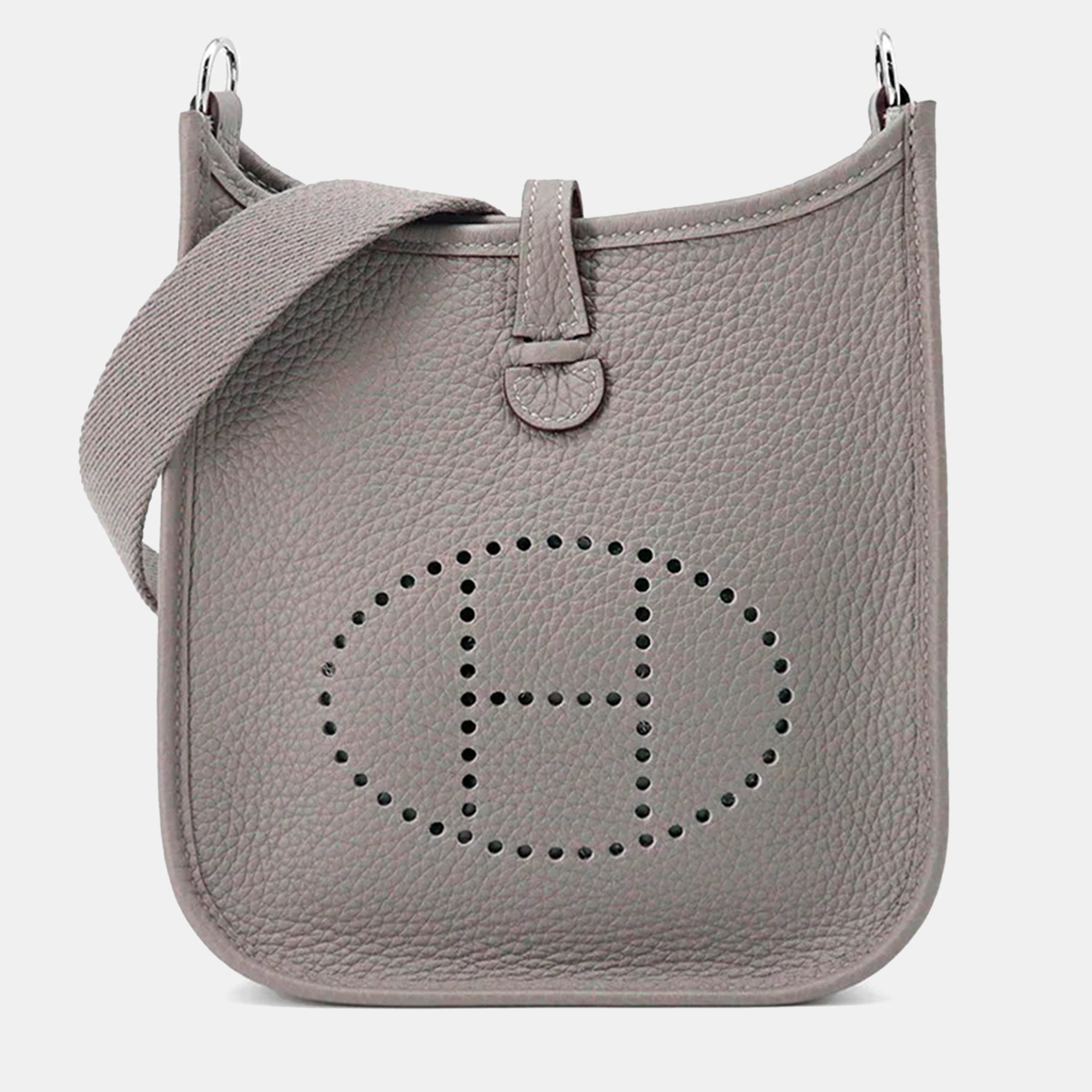 

Hermes Evelyne TPM Gris Meyer Taurillon Clemence Crossbody Bag, Brown