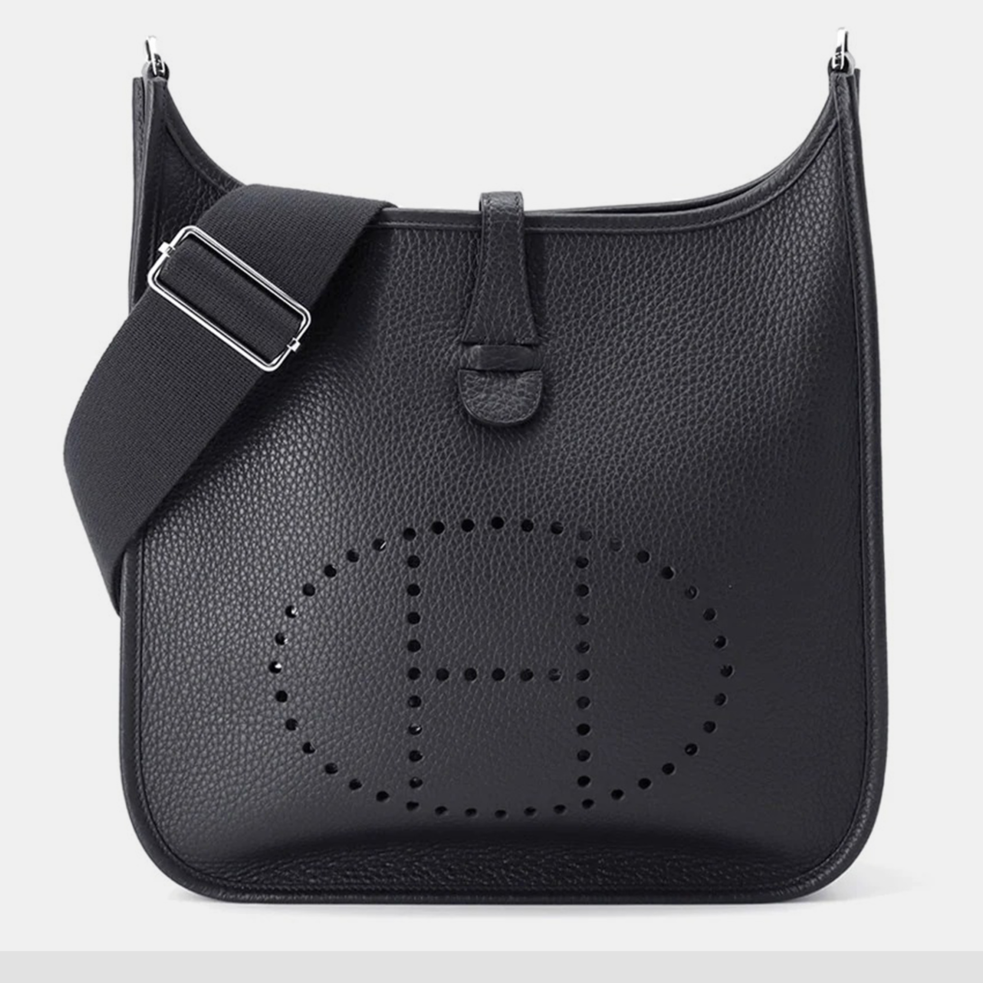 

Hermes Evelyne PM Caban Taurillon Clemence Crossbody Bag, Black