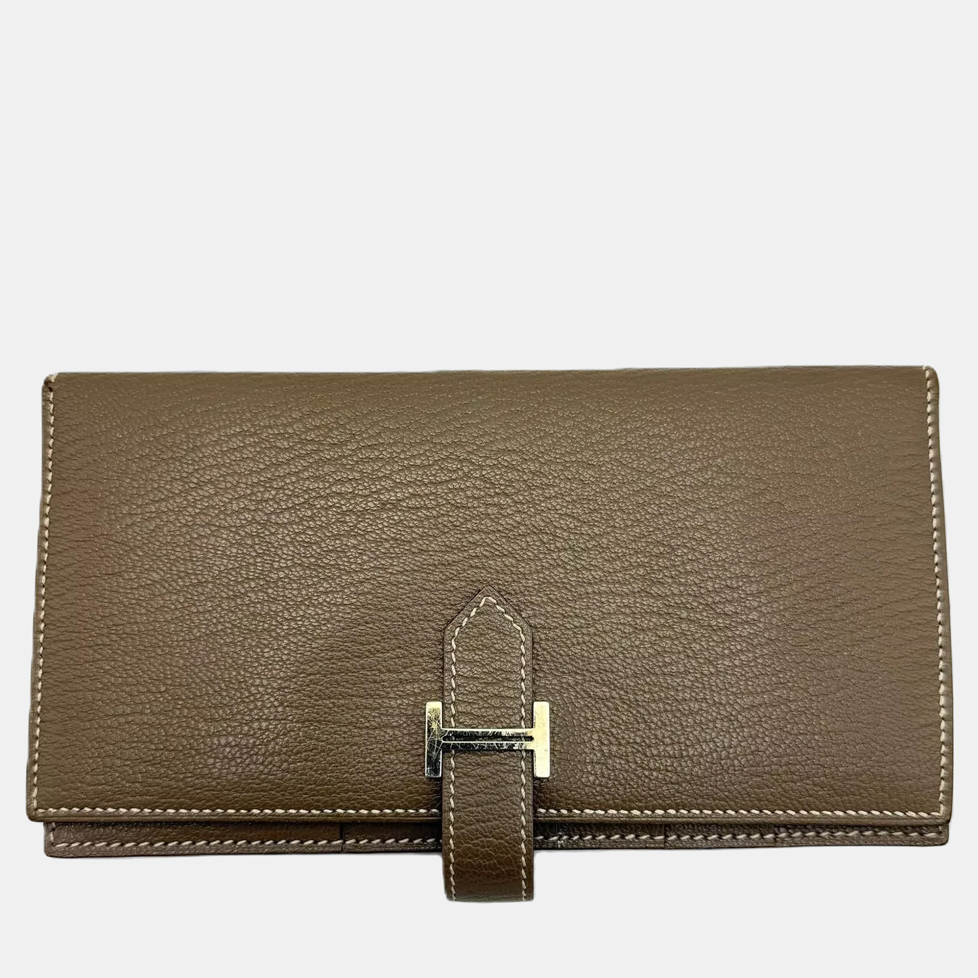 

Hermes Bearn Taupe Epsom Leather Wallet, Brown