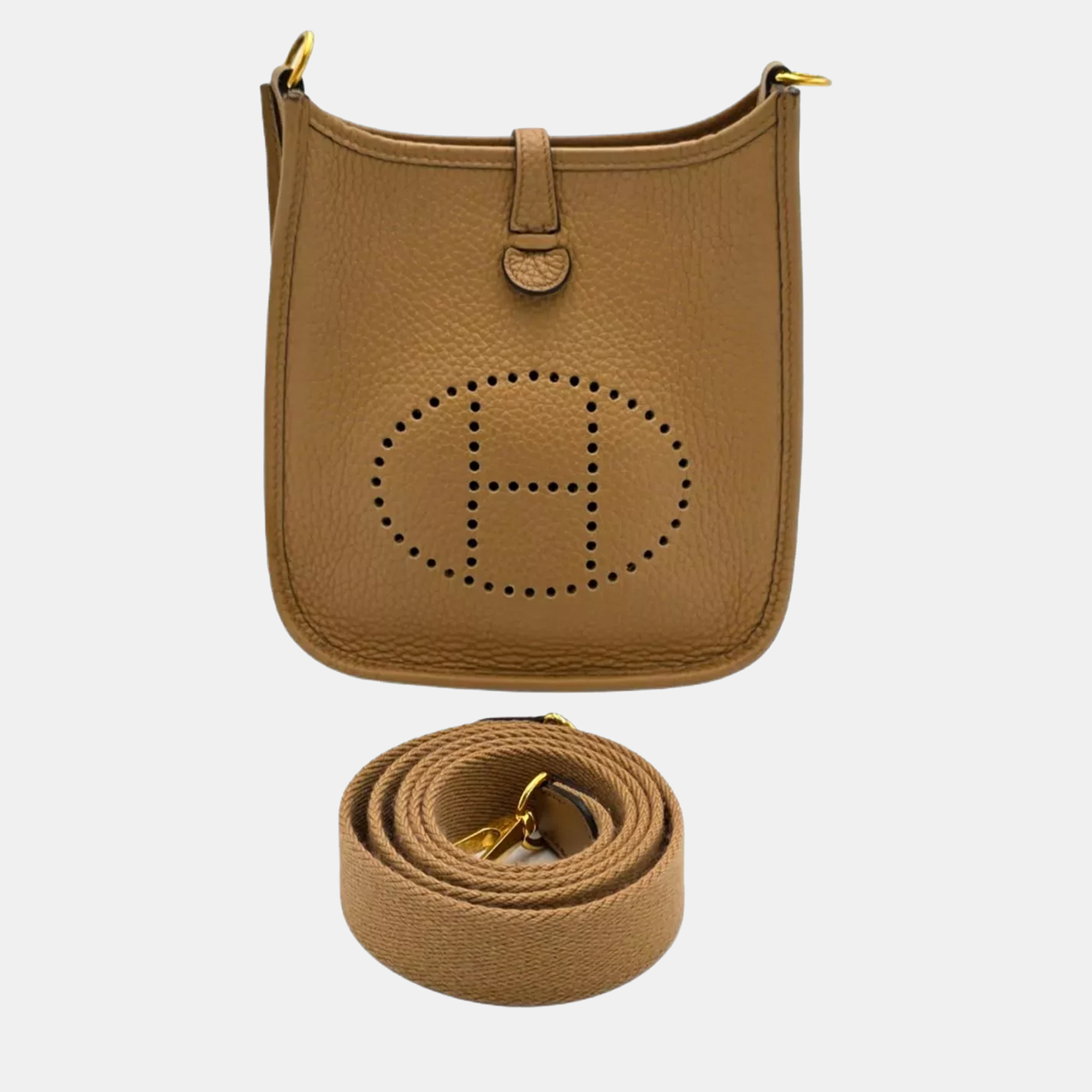 

Hermes Evelyne 16 Gold Clemence Leather Crossbody Bag TPM