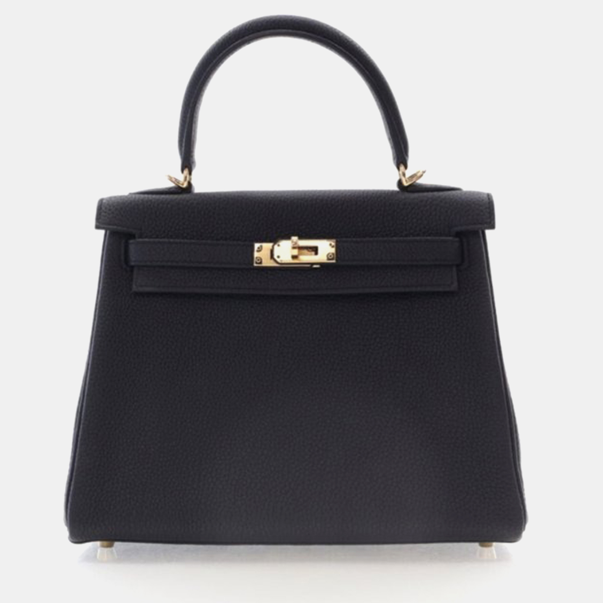 

Hermes Kelly 25 Black Togo Leather Handbag