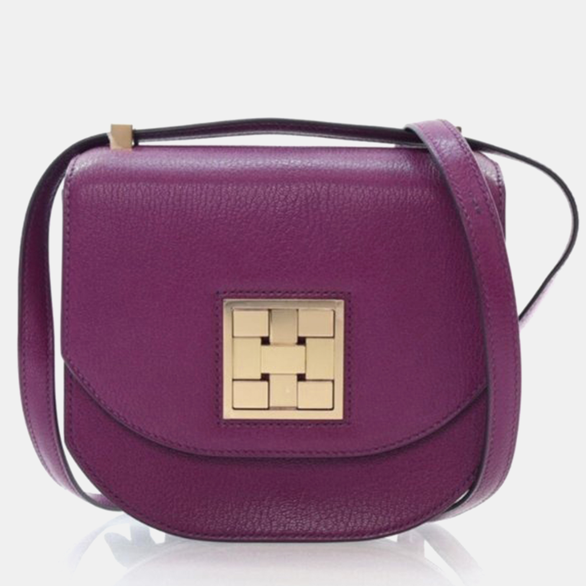 

Hermes Mosaique AU 24 Purple Chevre Shoulder Bag