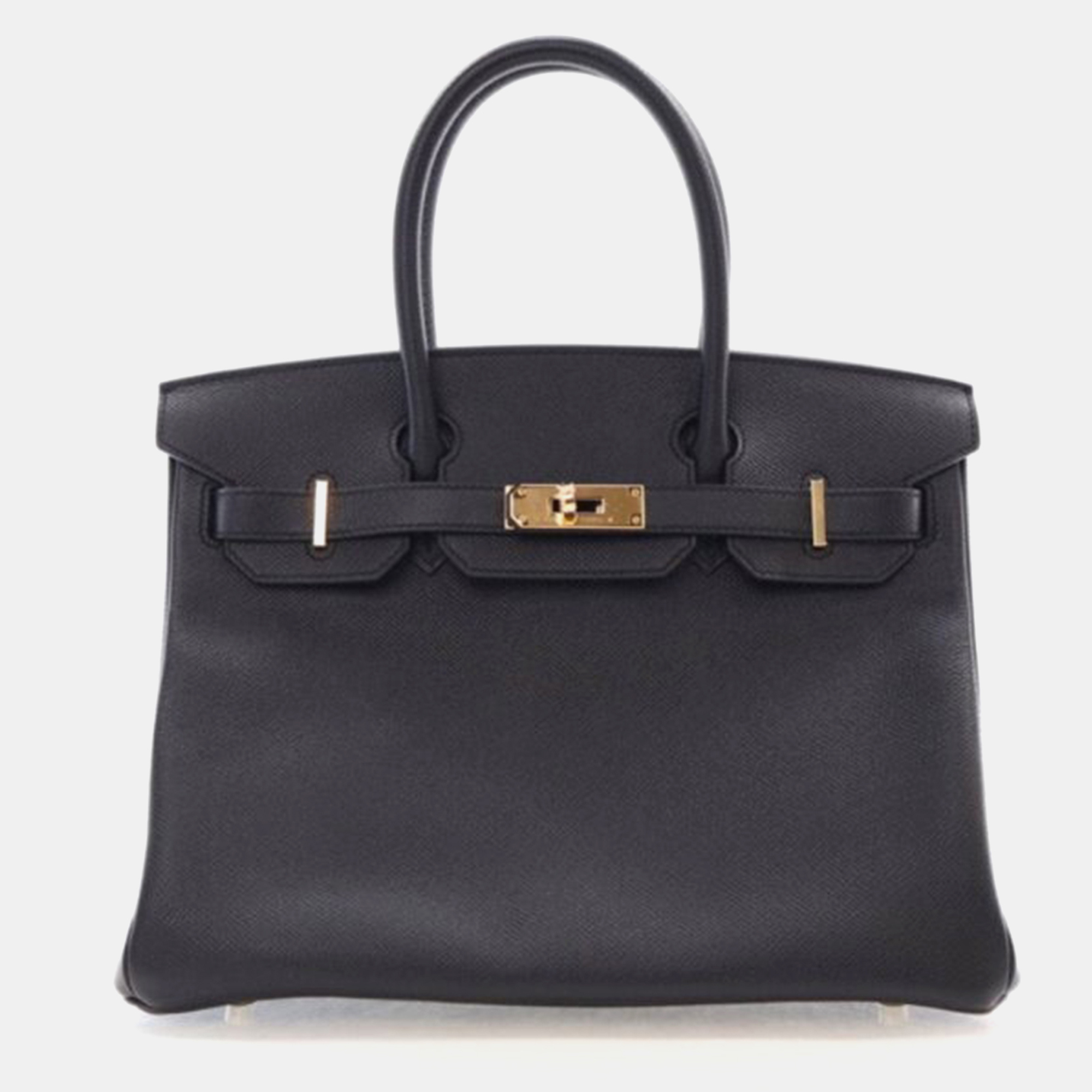 

Hermes Birkin 30 Black Epsom Leather Tote Bag
