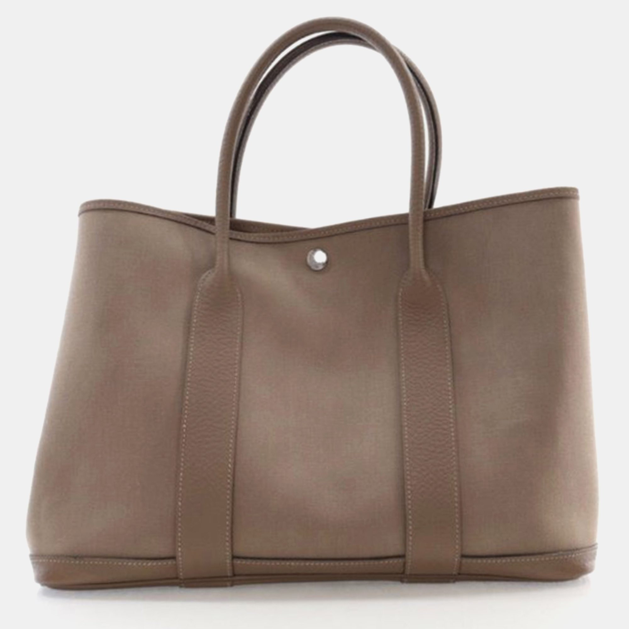 

Hermes Garden Party 36 Beige Etoupe Toile Canvas Tote Bag, Brown