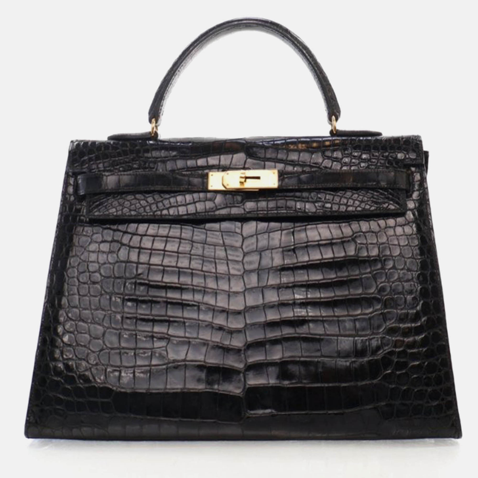 

Hermes Kelly Vintage Noir Alligator 35, Black