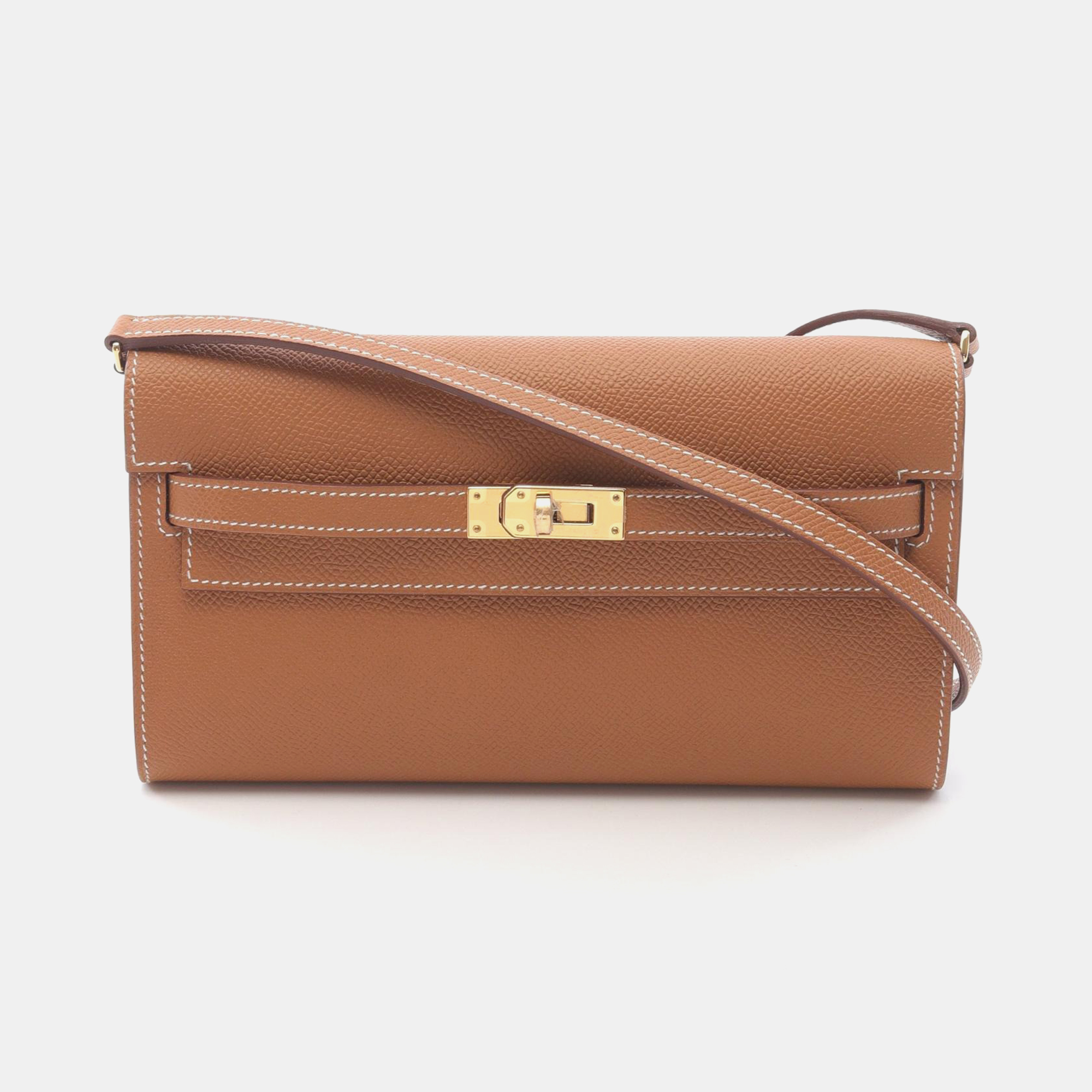 

Hermes Kelly To Go PM Brown Epsom Leather Shoulder Bag