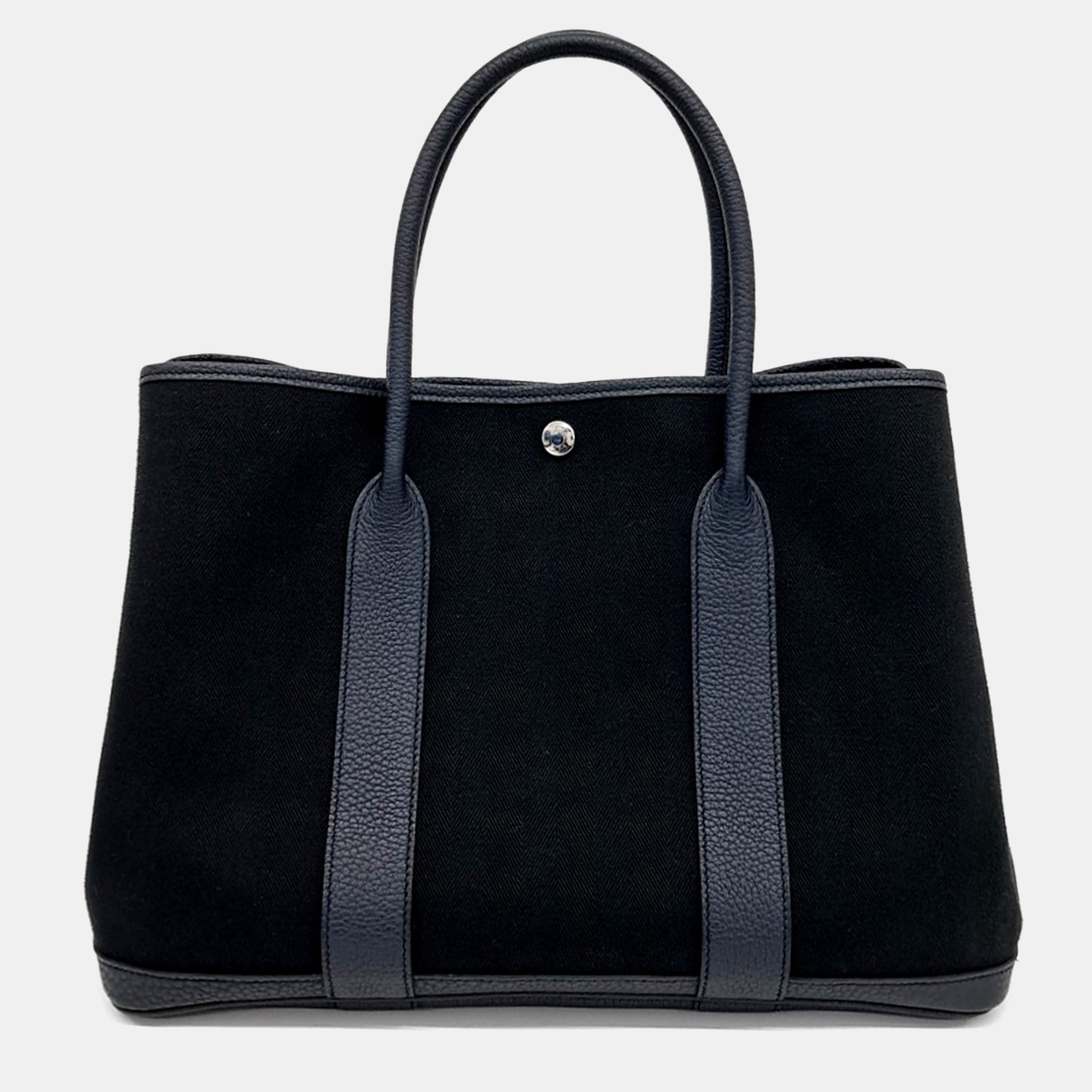 

Hermes Garden Party 36 Black Fabric and Leather Bag